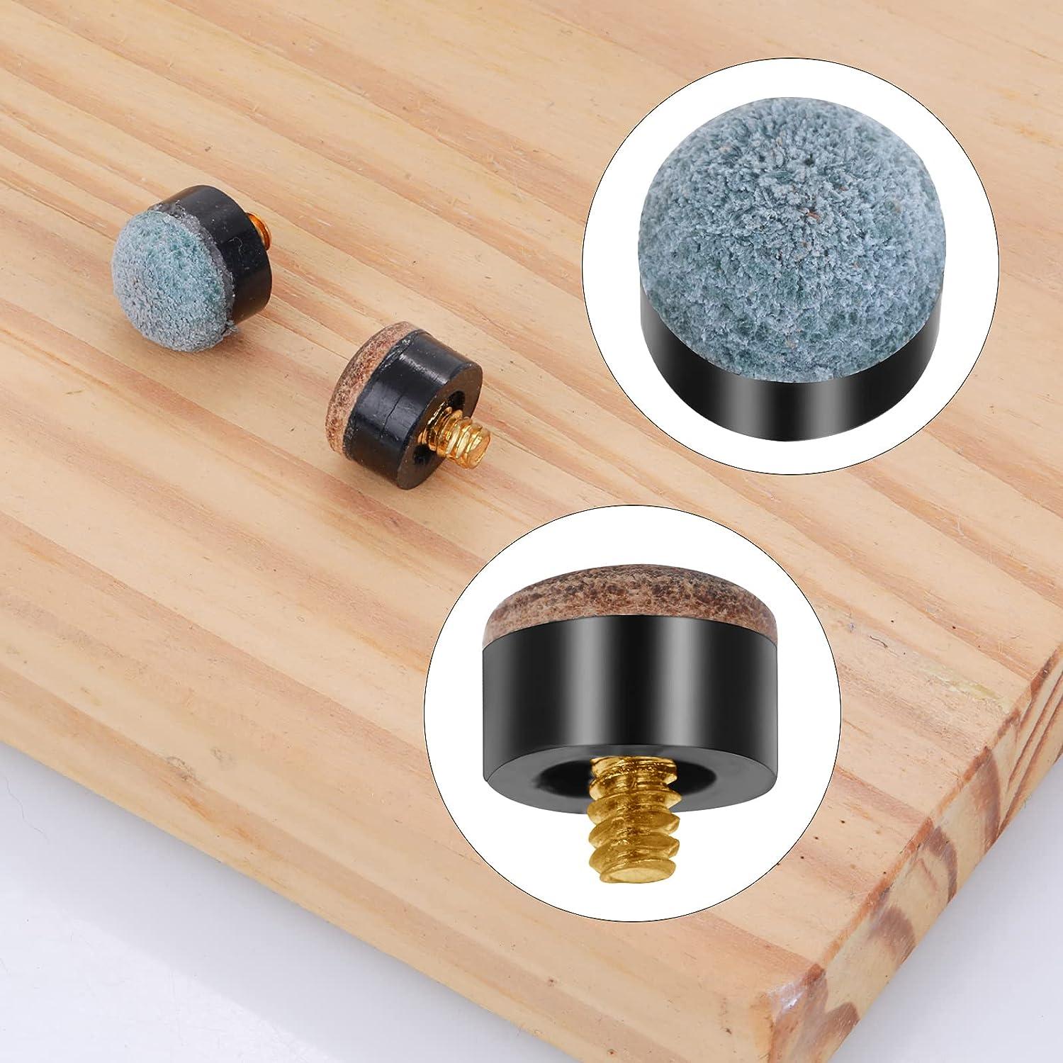 Lusofie 30pcs Screw On Pool Stick Tips Pool Cue Tips 13mm Replacement