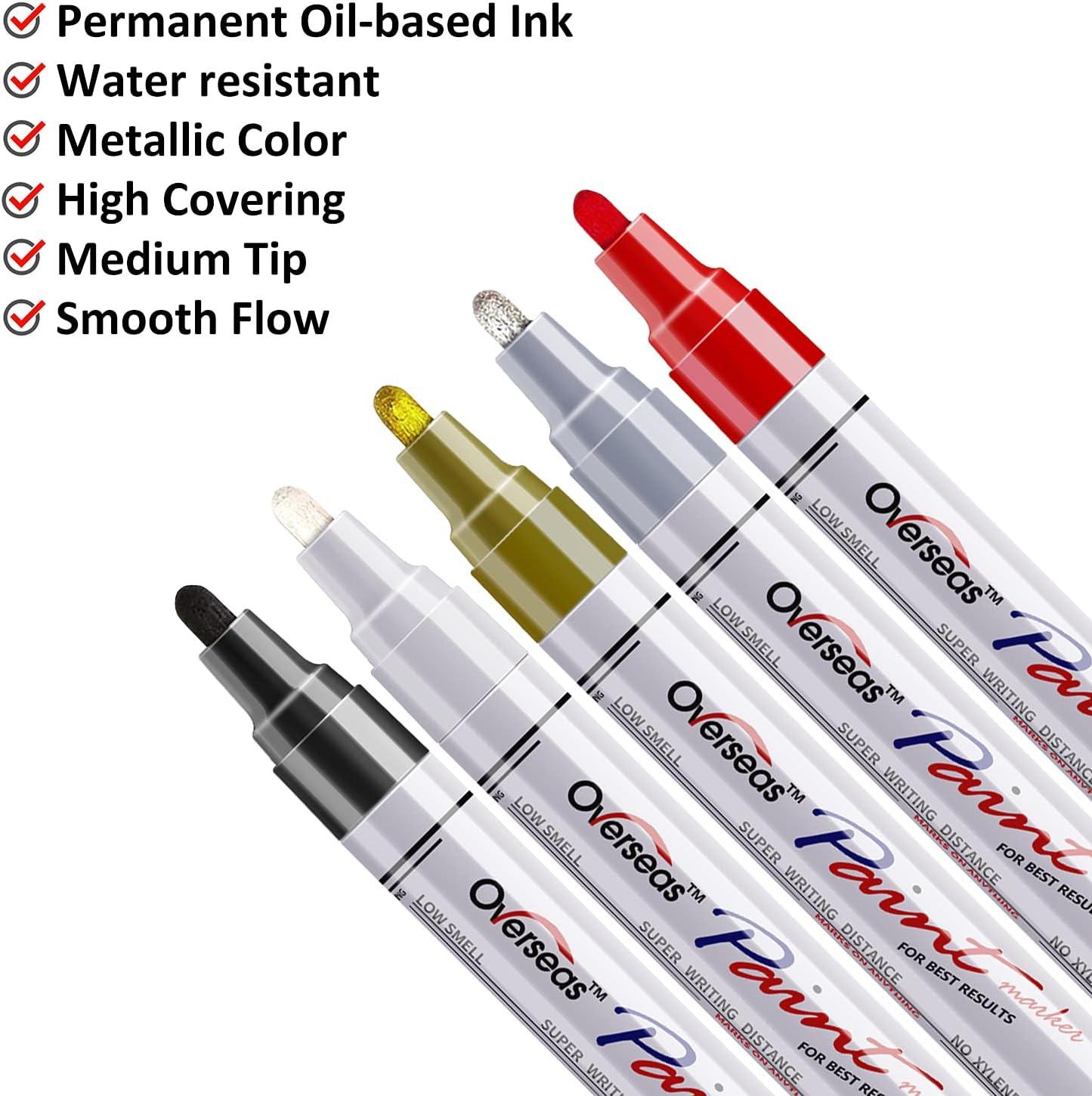 Waterproof Lasting White Markers Colorful Paint Marker Pen Tire Tread  Rubber Fabric Paint Metal Face Art Permanent Paint Marker