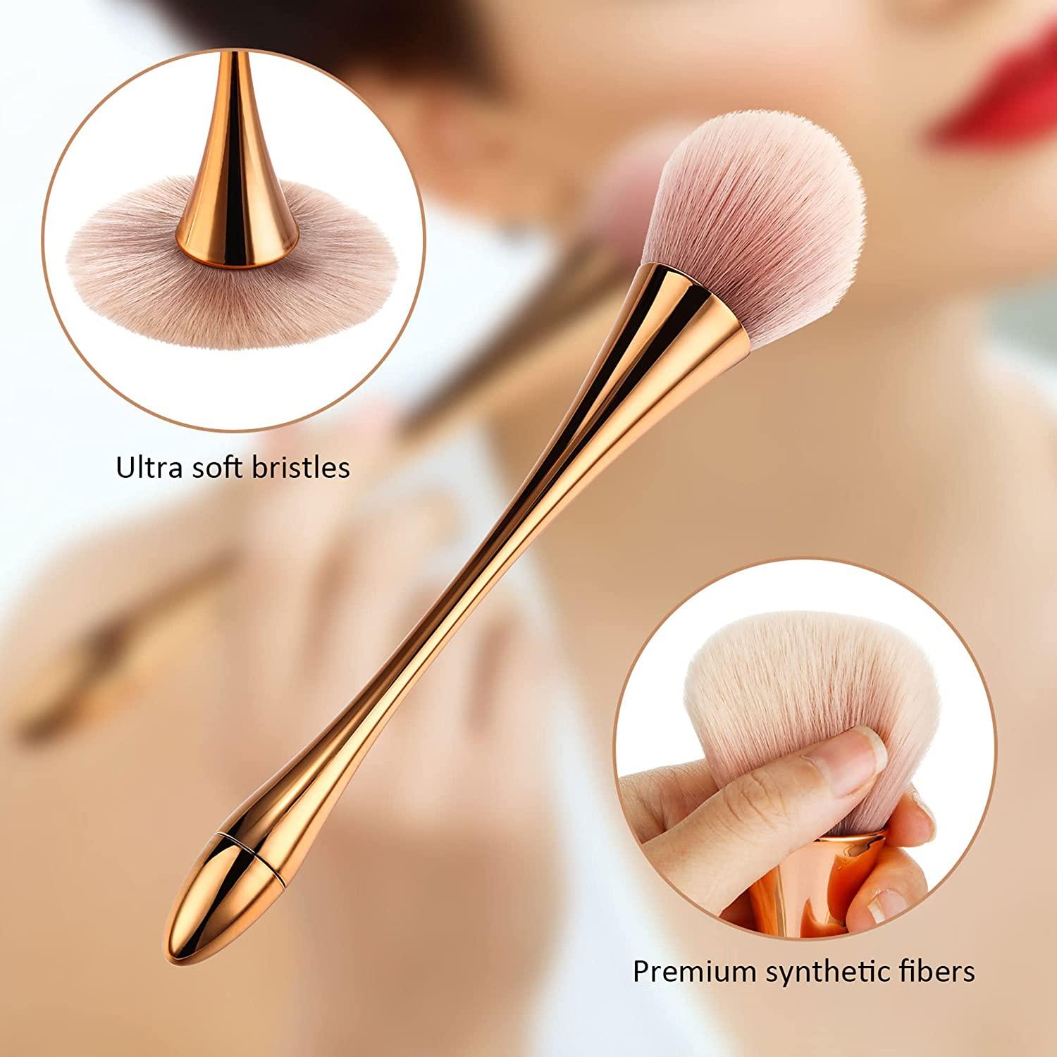 Ostrich Hair Loose Powder Brush With Glitter Setting Powder Box Fluffy  Makeup Brush For Highlighting And Flawless Application From Amy711, $4.92