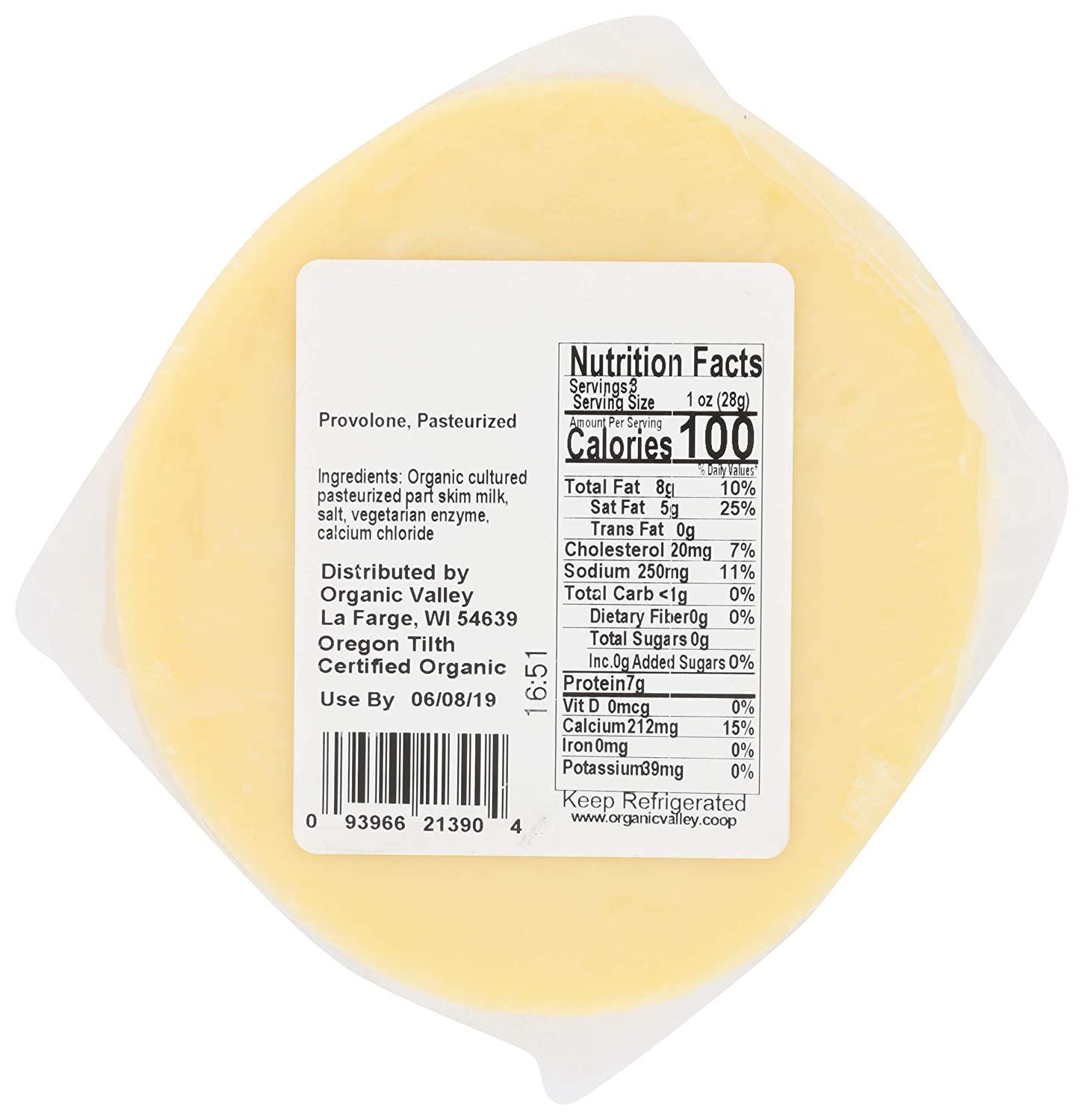 Organic Valley Gourmet Organic Provolone Cheese Block Pasteurized, Non