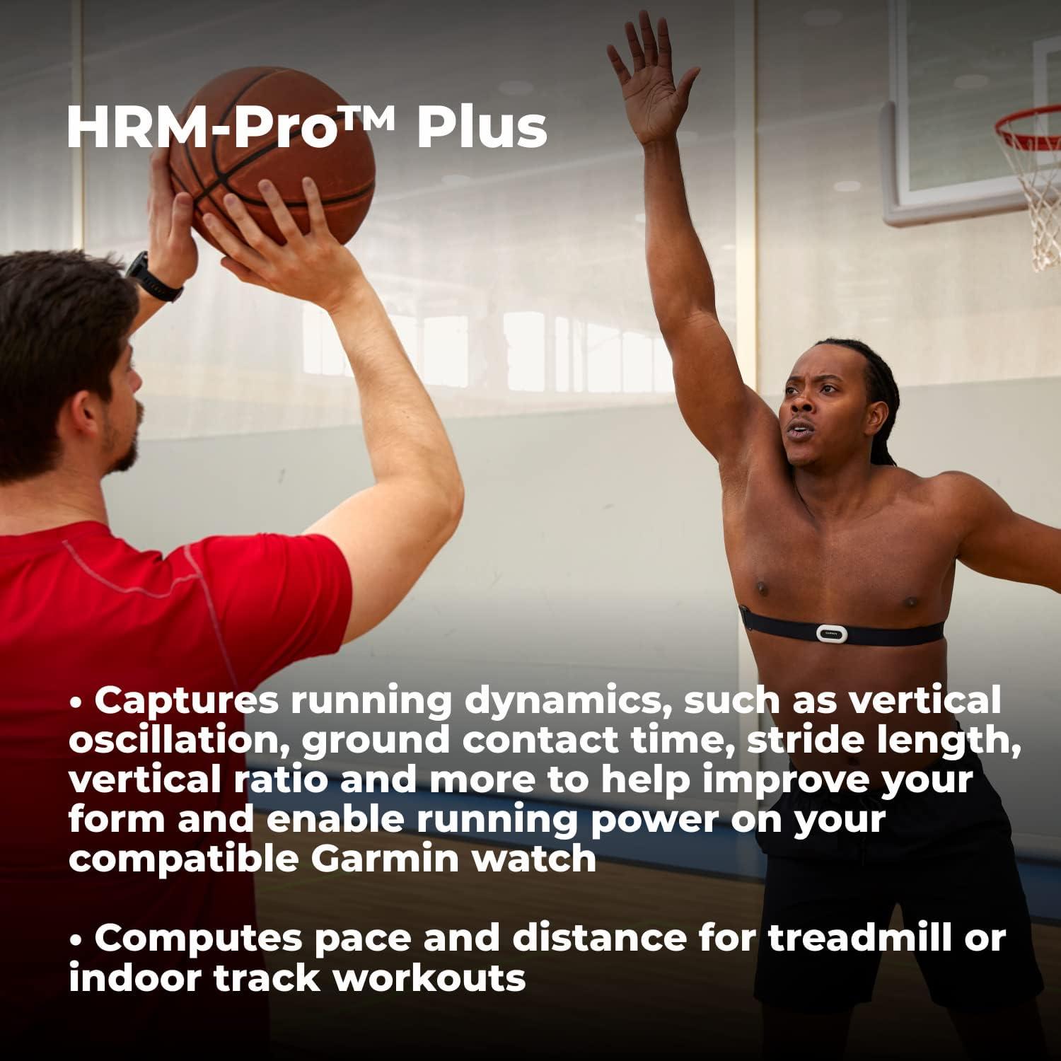 Garmin HRM-Pro Plus, Premium Chest Strap Heart Rate Monitor, Captures