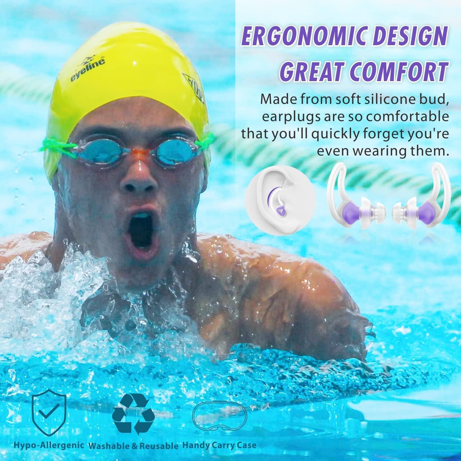 Swimming Earplugs Silicone Ear Plugs Waterproof Water Sports Swim  Accessories
