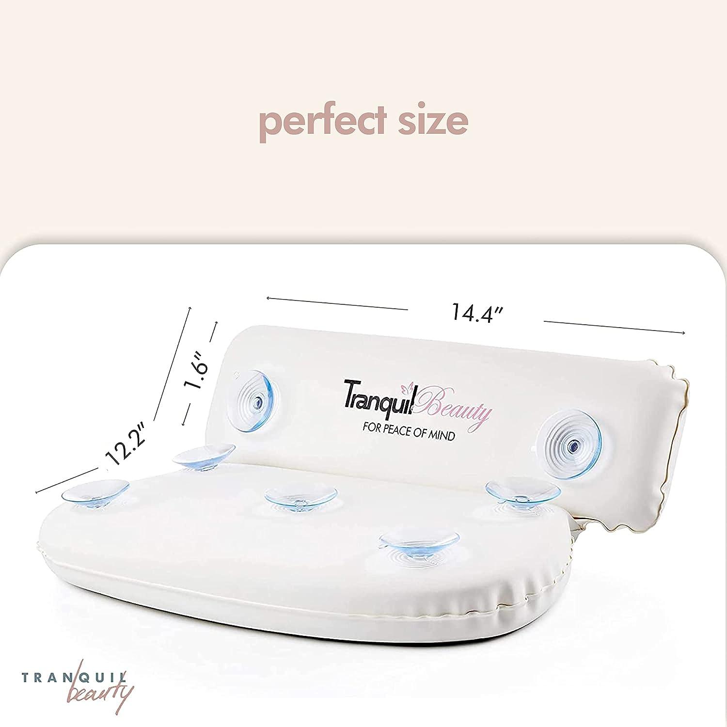 Luxshiny Ergonomic Bath Pillow With Powerful Suction Cups