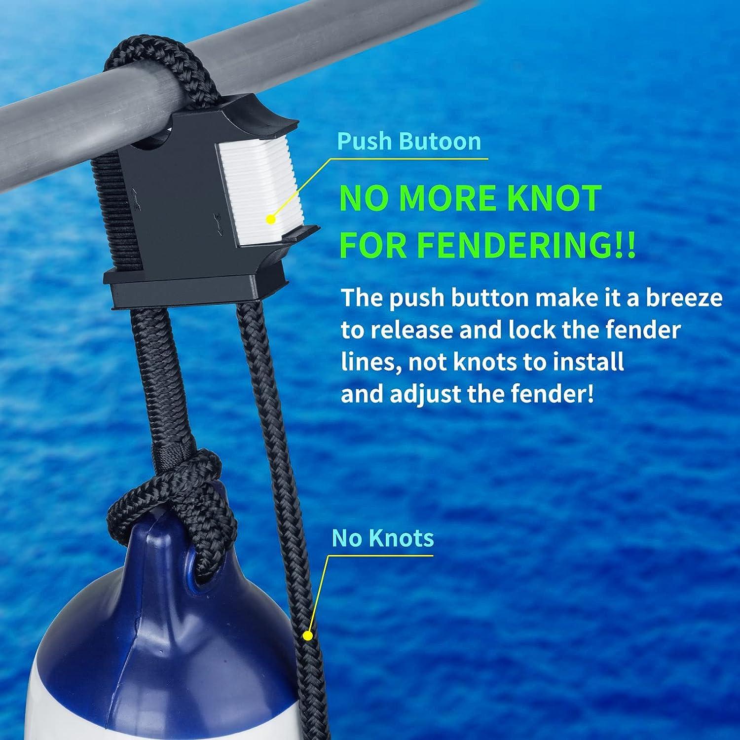 Huntury Boat Fender Hanger Rail & Cleat Clips Quick Release Fender