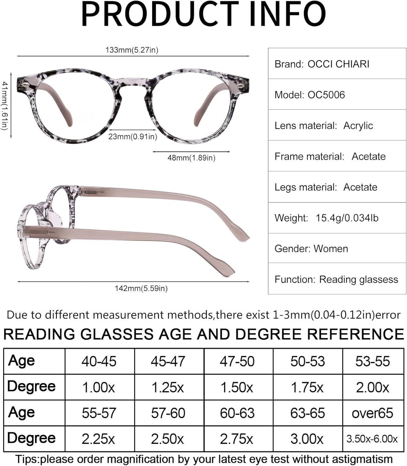 Shop OCCI CHIARI Stylish Round Reading Glasses for Women