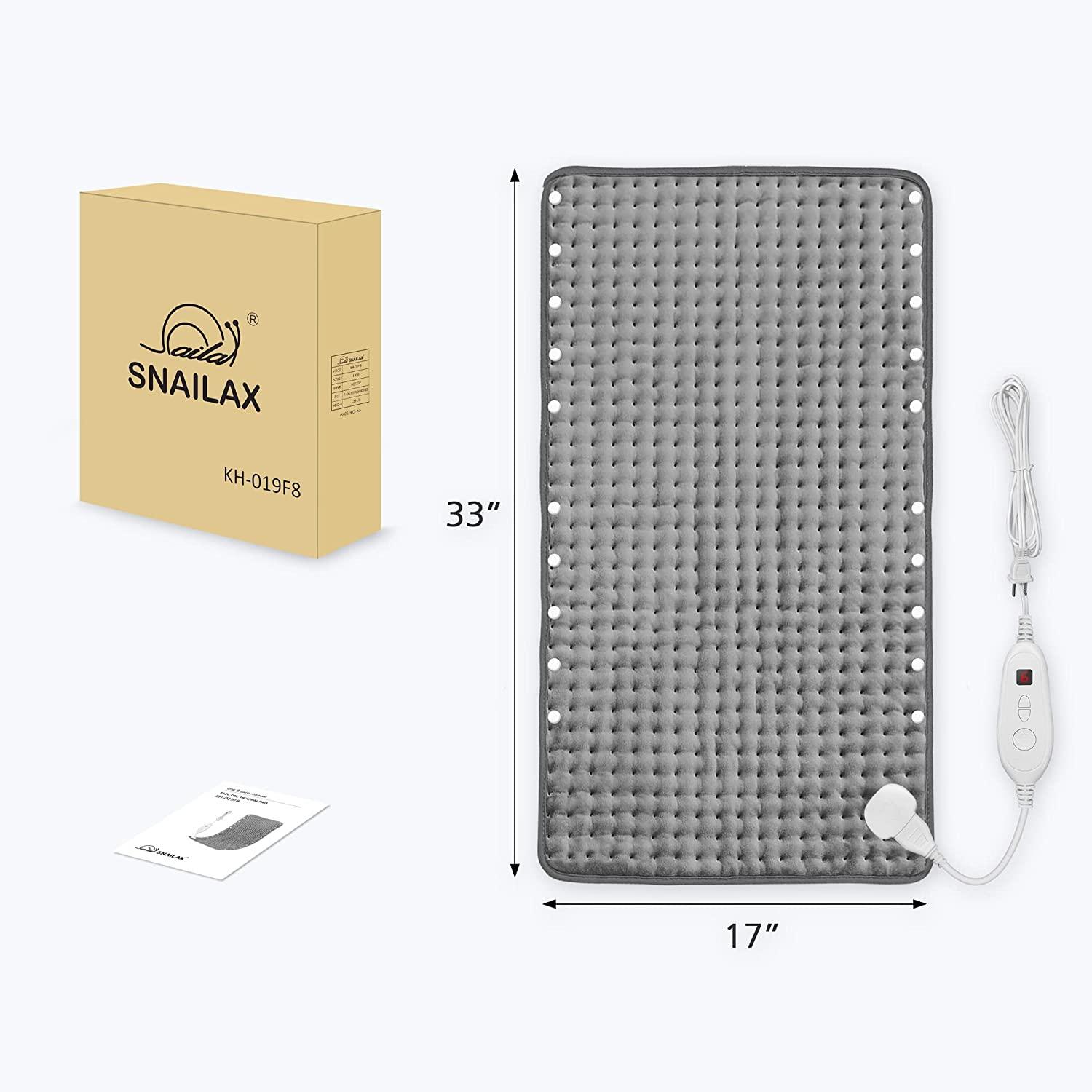 Snailax Heating Pad & Foot Warmer, 6 Temperature Settings & Auto Shut