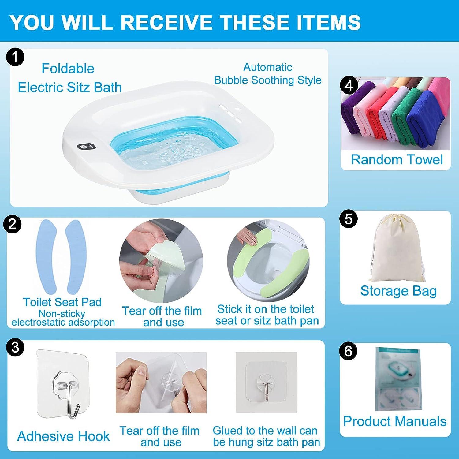 YYYSITZ Electric Sitz Bath, Sitz Bath for Hemorrhoids, Sitz Bath for Postpartum Care, Toilet