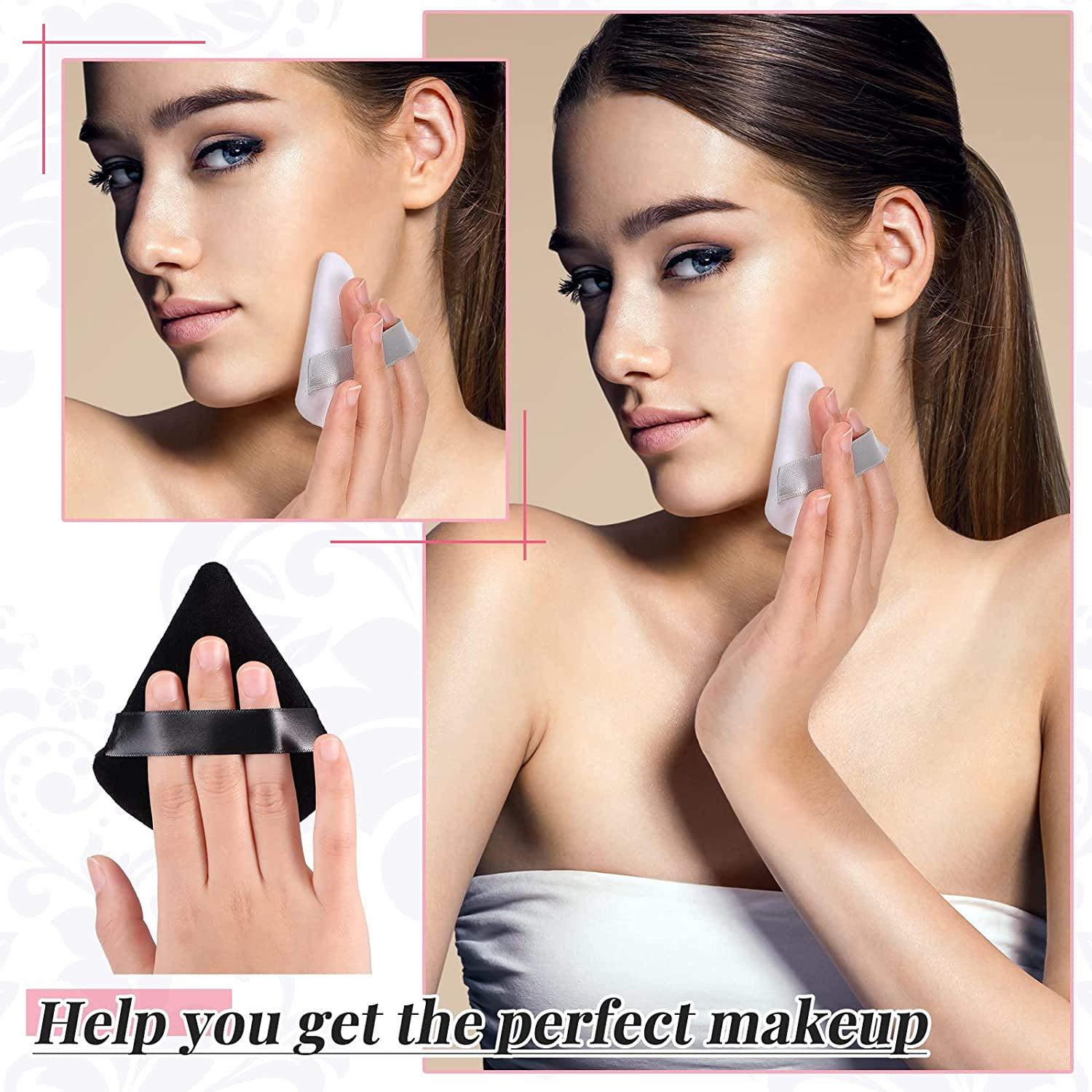Patelai 2 Pcs Powder Puff Makeup Puff Triangle Powder Puff Soft Powder