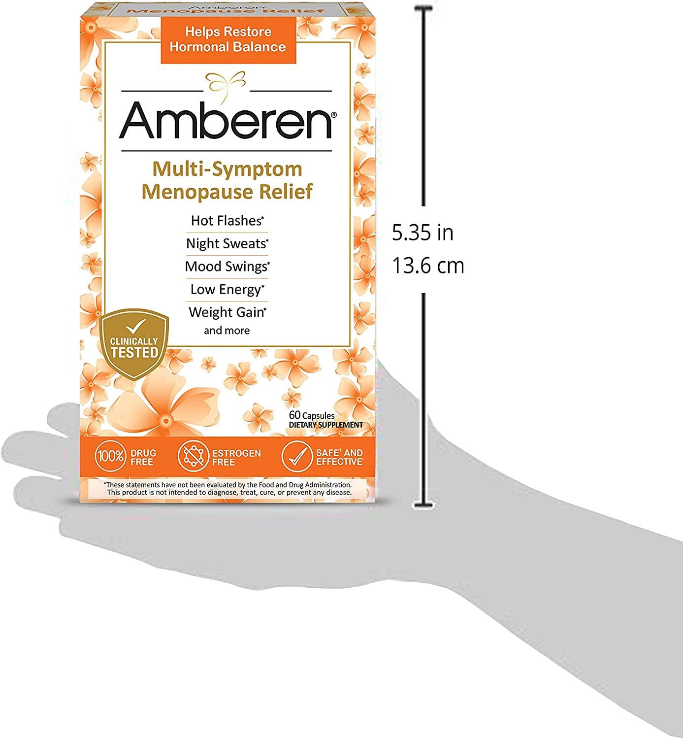 Amberen MultiSymptom Menopause Relief 60 Capsules Safe & Effective