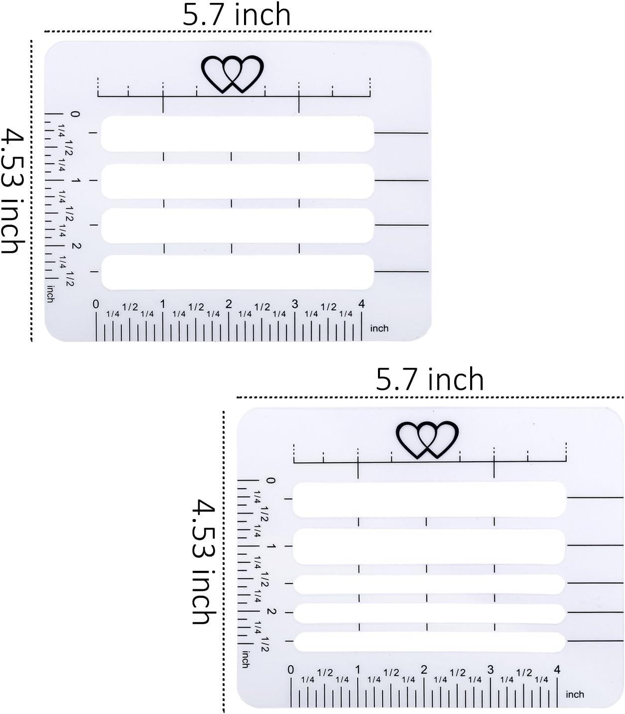 JANYUN 4 Style Envelope Addressing Guide Stencil Templates Ruler Guide  Straight Spacing Line Thank You Card for Mother's Day Valentine's Day  Scrapbooking Template Journal Lettering Writing