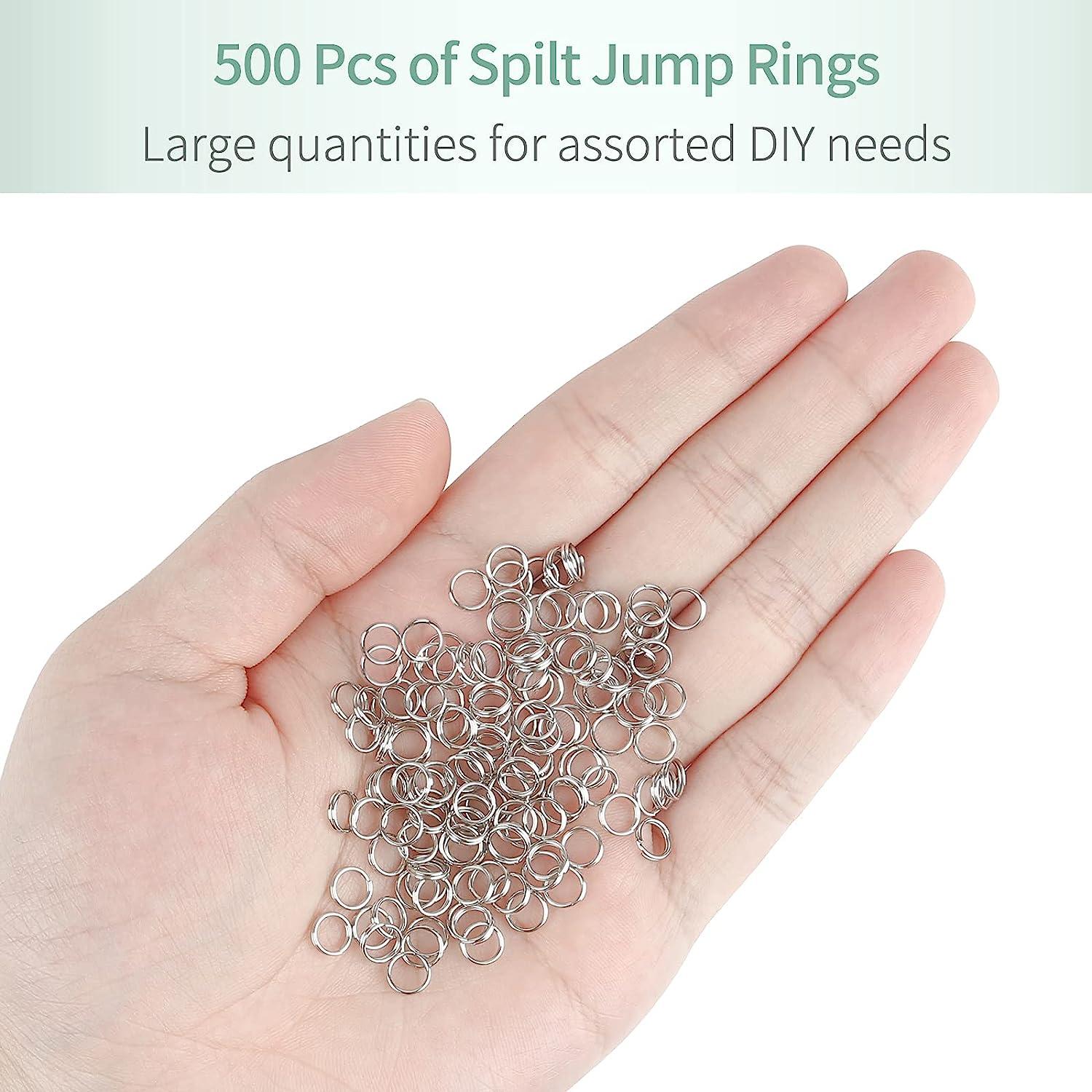Metal Split Rings, 500 Pieces 6 mm Double Loop Jump Rings Round Small Key  Chain Rings Connector for DIY Jewelry Making Findings - Silver