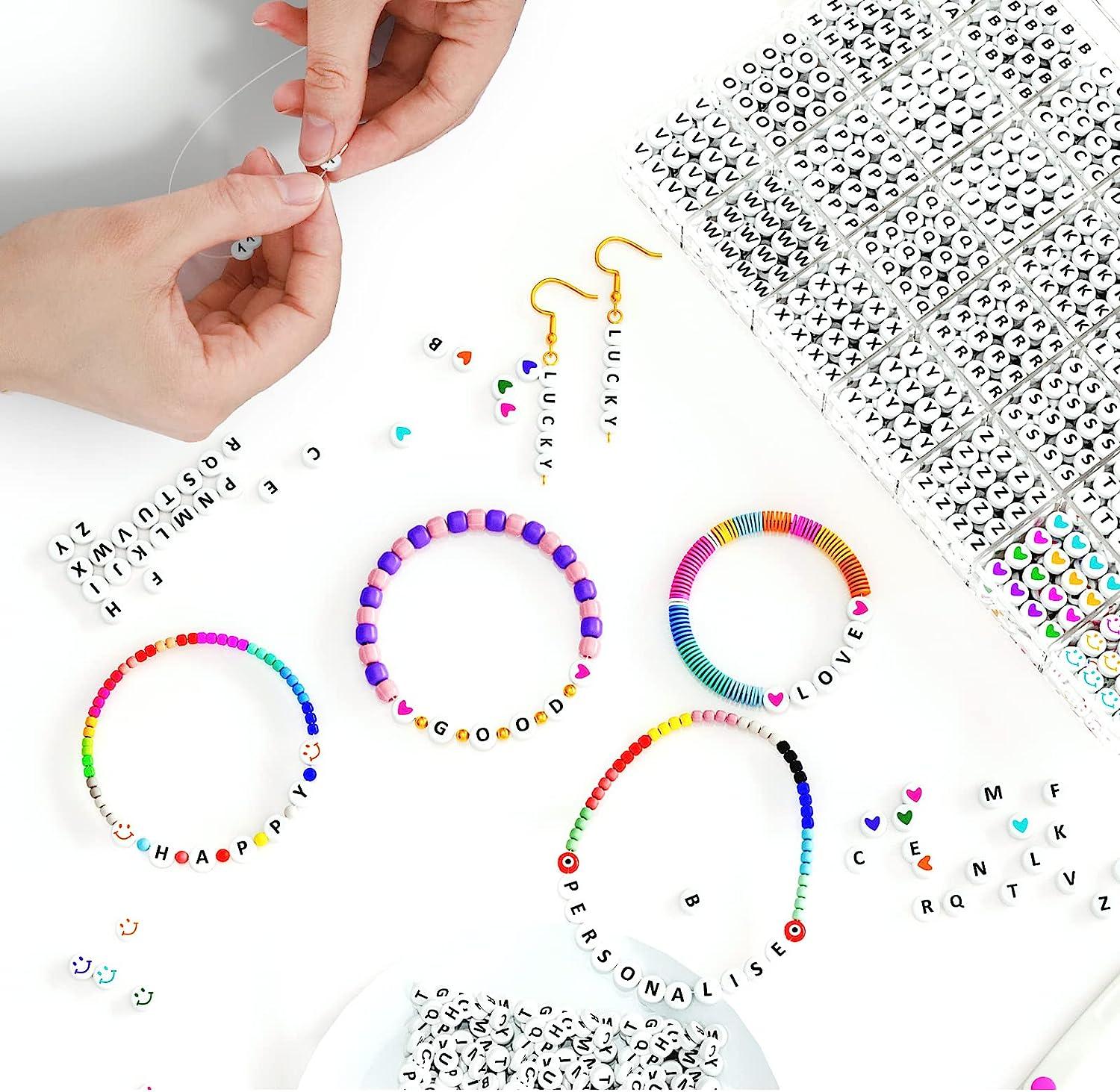 150pcs 4 X 7 Mm Round Alphabet Beads A z 26 Letters Beads for DIY