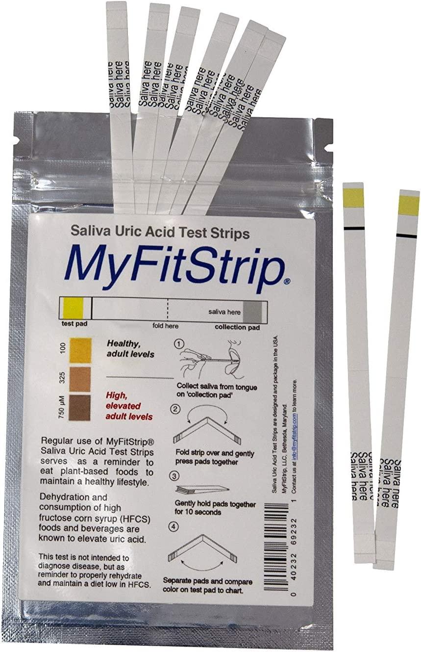 Uric Acid Test Strips - Track What Foods and Dietary Supplements Elevate  and Lower inflammatory Uric Acid by MyFitStrip - 25 Self Care Saliva Test  Strips - Yahoo Shopping