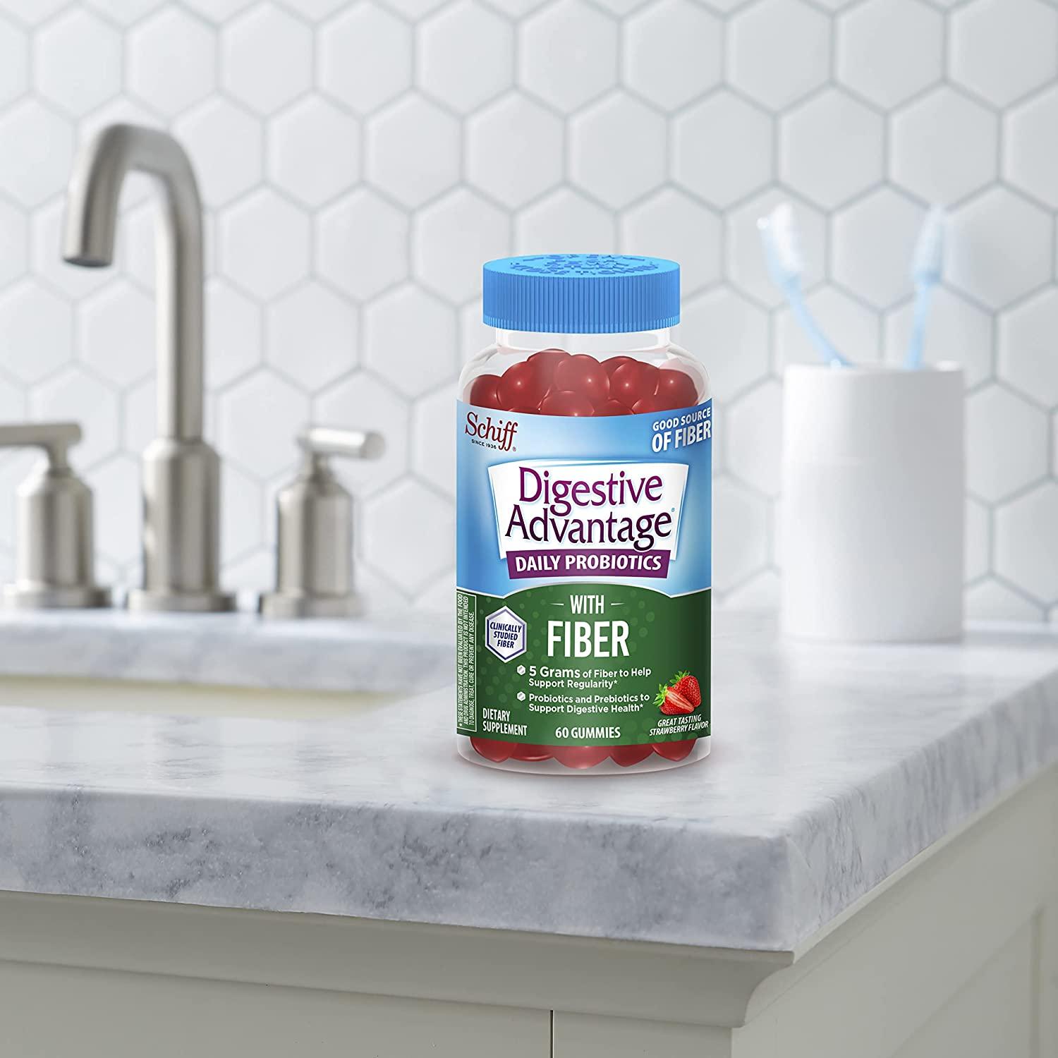 Digestive Advantage Prebiotic Fiber Gummies + Probiotics for Digestive