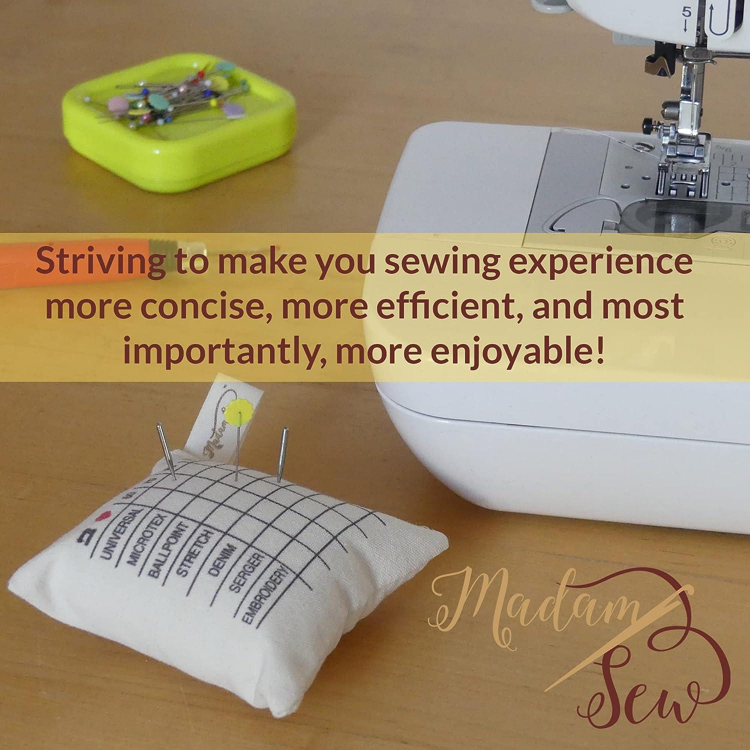 Madam Sew Needle Sorting Pin Cushion Sewing Pin Holder Pincushion Organizes  Sewing Machine Needles for Fast Easy Identification Sorts 5 Sizes and 7  Types of Quilting and Embroidery Needles