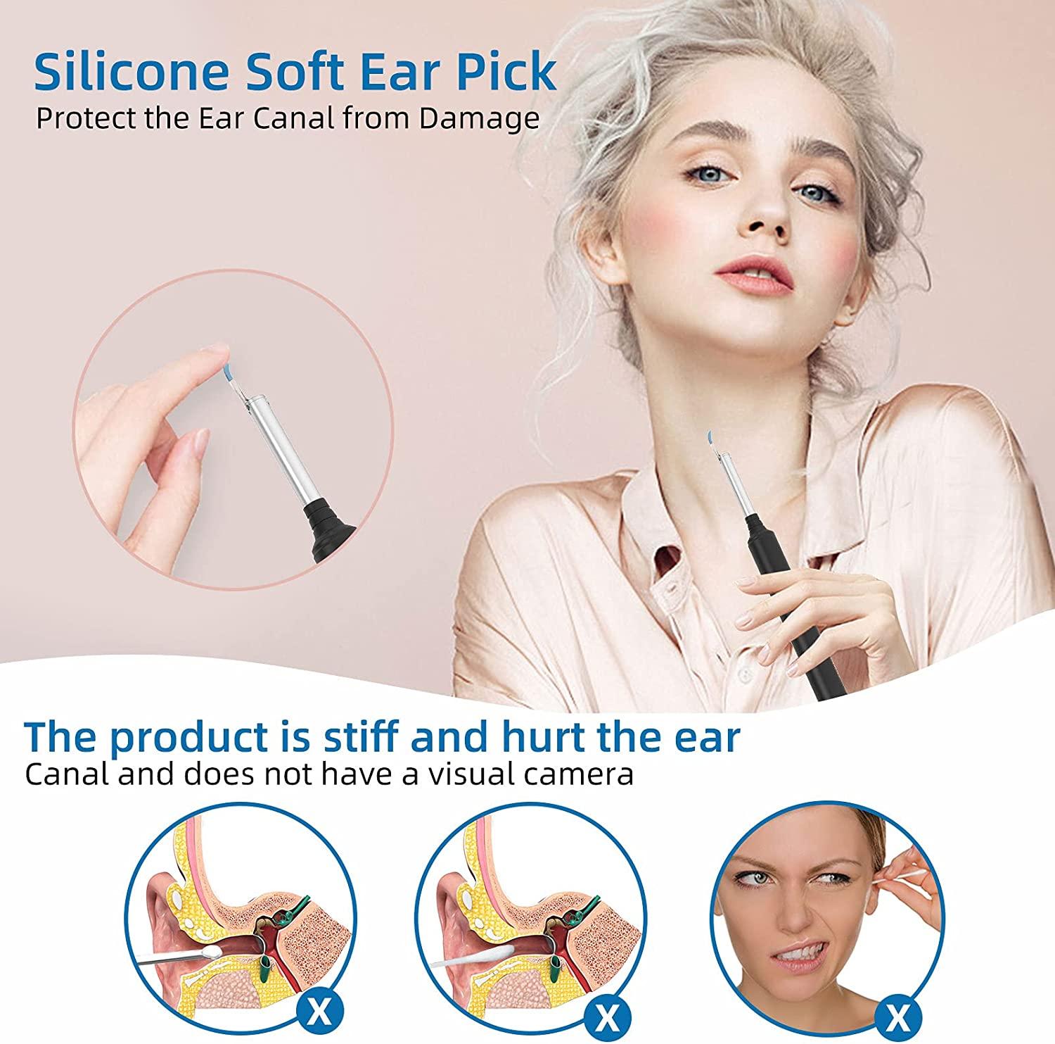 VITCOCO Ear Wax Removal, Wireless Ear Cleaner with 1296P HD Ear