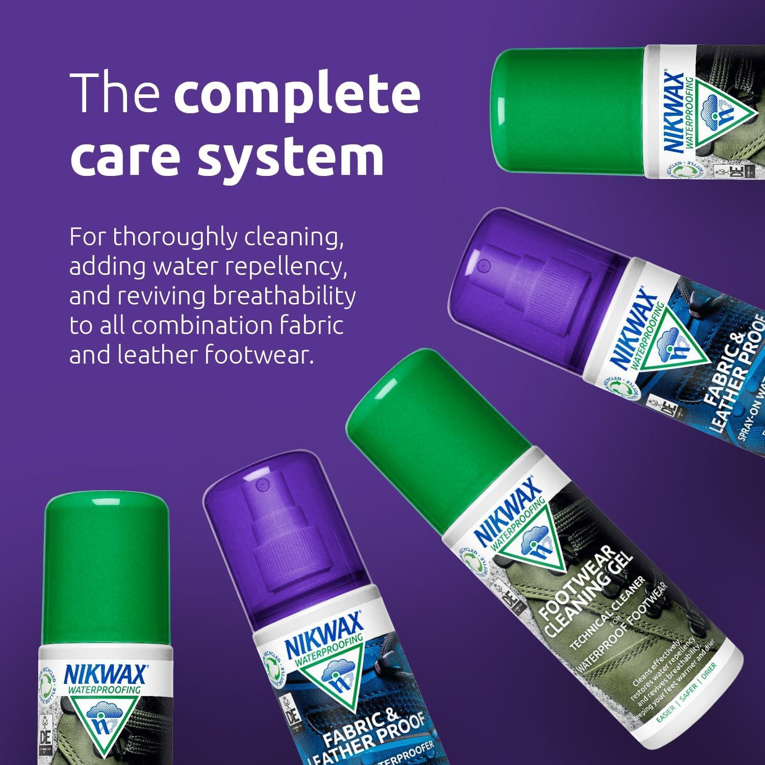 Nikwax Fabric Leather Footwear Care Kit Cleaner Waterproof