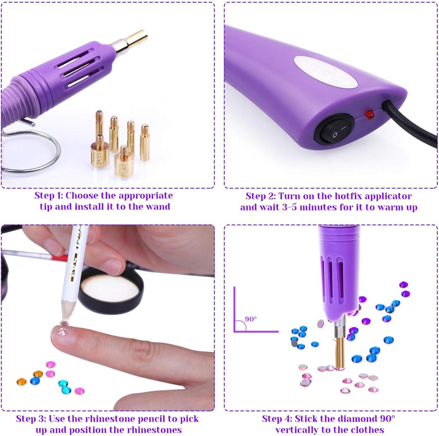 Hot fix Applicator with 7 Tips Crystal Glass Rhinstone Applicator