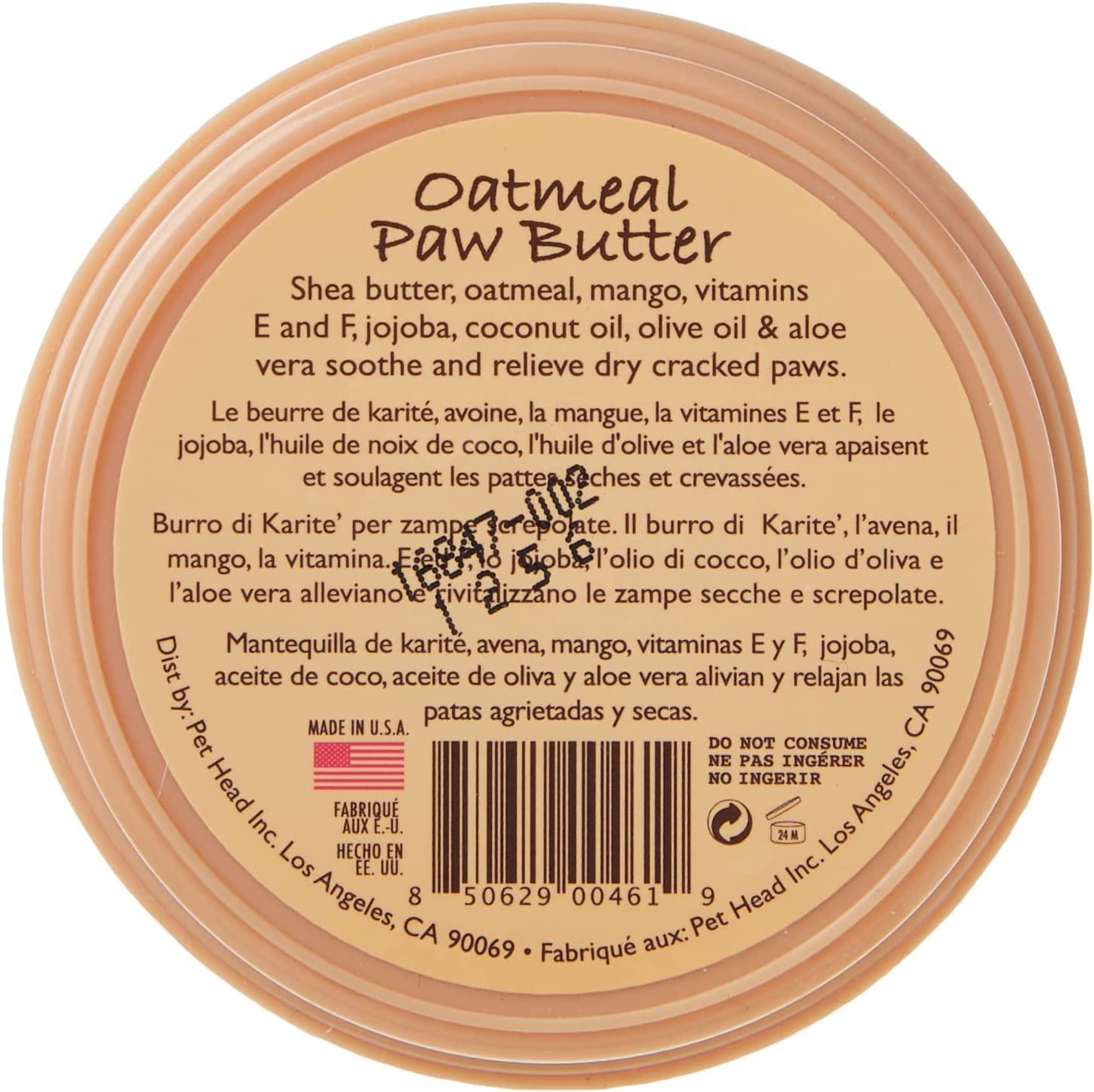 Pet Head Oatmeal Natural Paw Butter 2oz