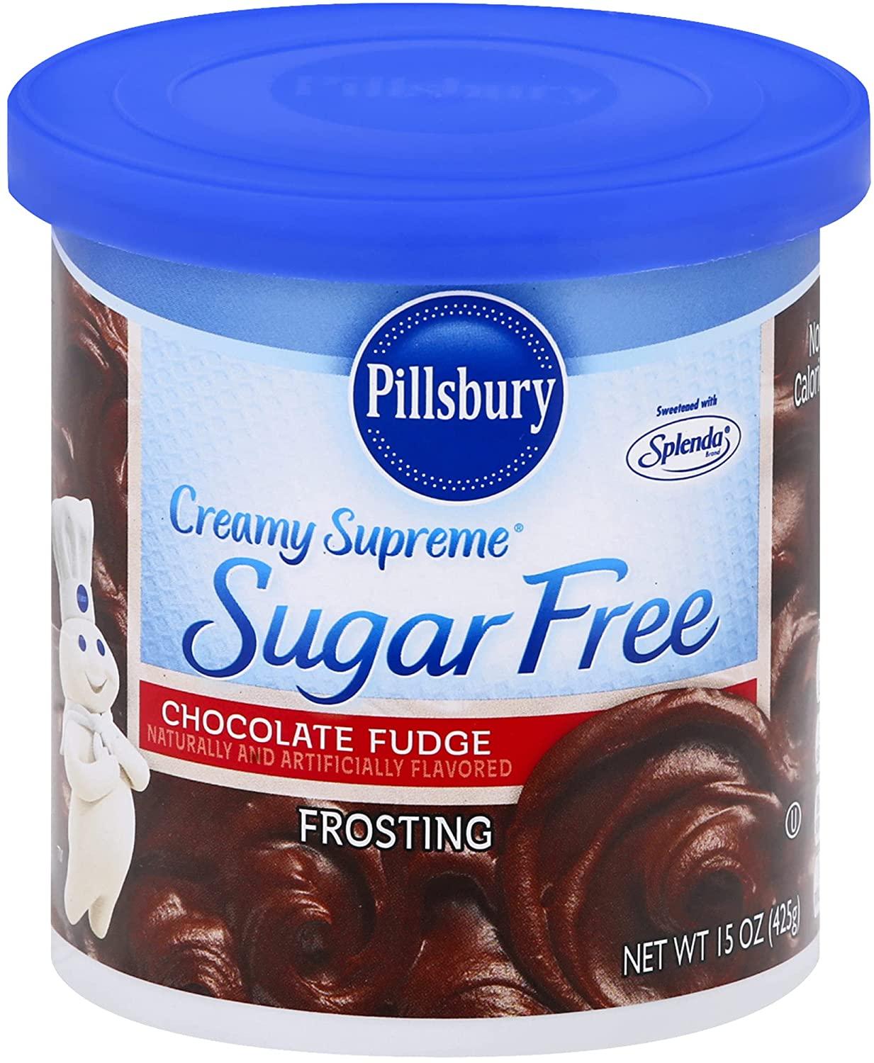 Pillsbury SugarFree Frosting Bundle Chocolate & Vanilla (Pack of 2