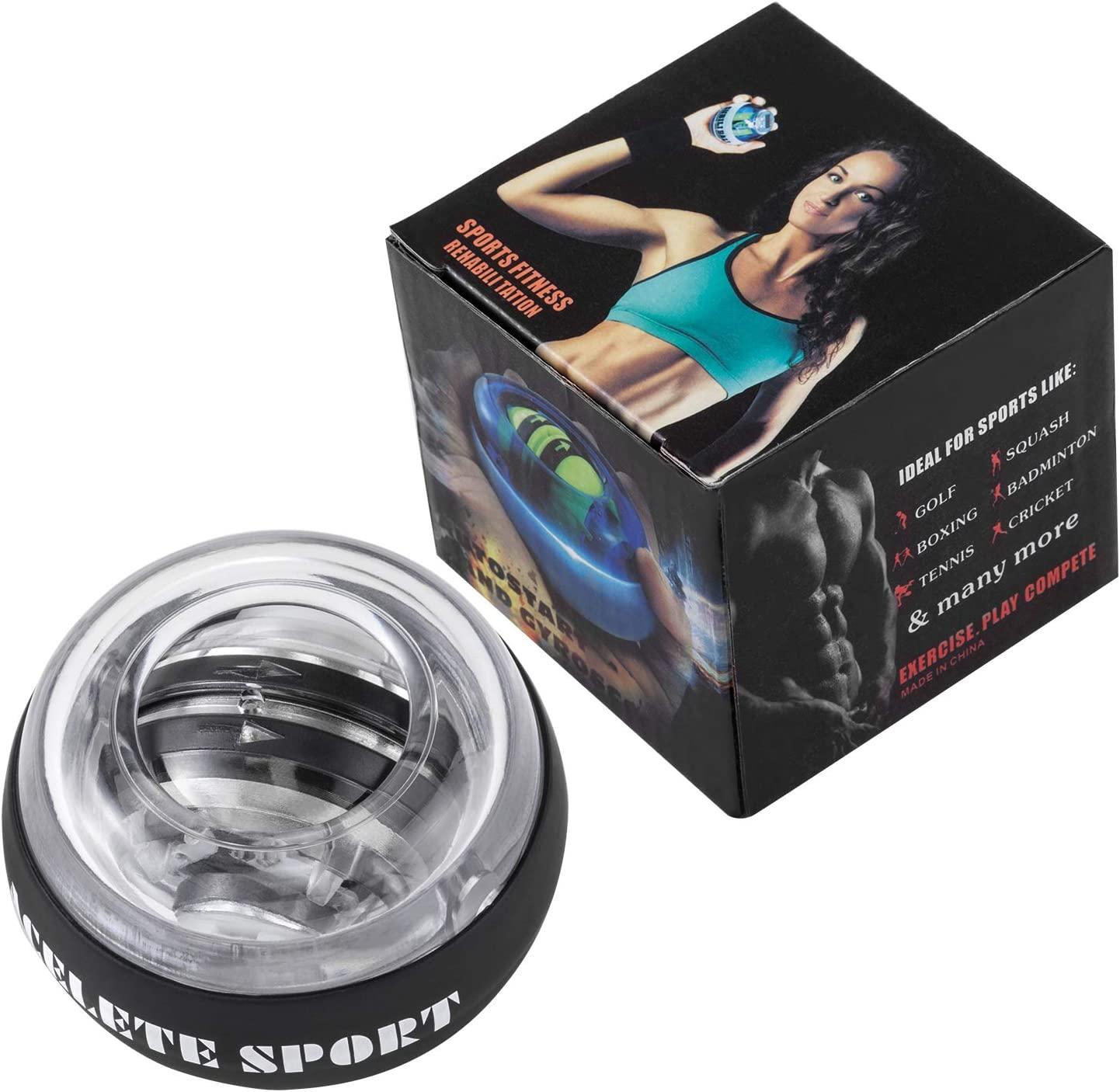 Wrist Trainer Exercises Power Ball Wrist&Forearm Strengthener Essential  Push-Start Spinner Gyro Ball with LED Lights for Wrist excreise,No Need  Start