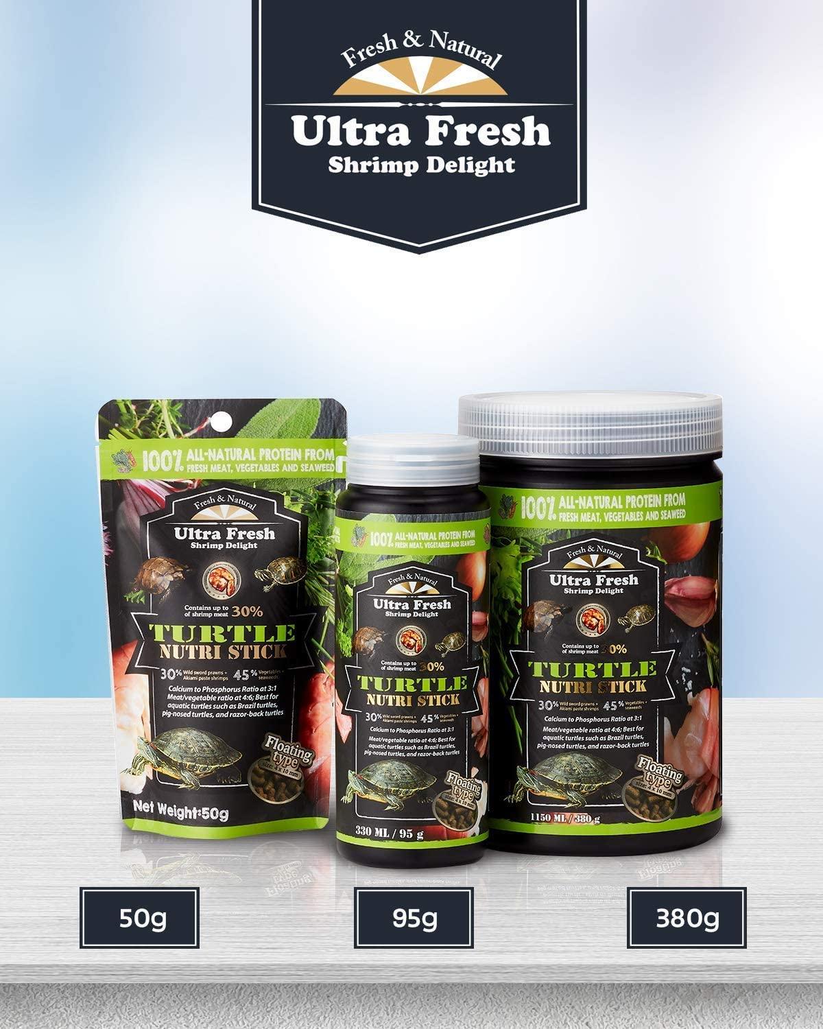 Ultra Fresh Turtle Nutri Stick, Wild Sword Prawn, Calcium & Vitamin D