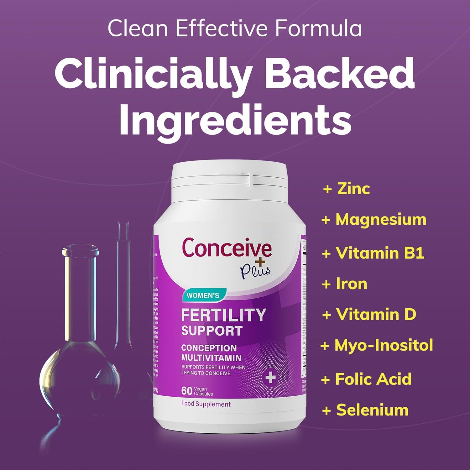 Conceive Plus Women's Fertility Support - 60 Caps - 30 Day Supply - Calcium, Vitamin D, Energy, Folic Acid, Inositol - Promotes Normal Fertility & Reproduction | Buy Now with Express International Delivery | GoSupps.com Conceive Plus Women's Fertility Support - 60 Caps - 30 Day Supply - Calcium, Vitamin D, Energy, Folic Acid, Inositol - Promotes Normal Fertility & Reproduction | Buy Now with Express International Delivery | GoSupps.com
