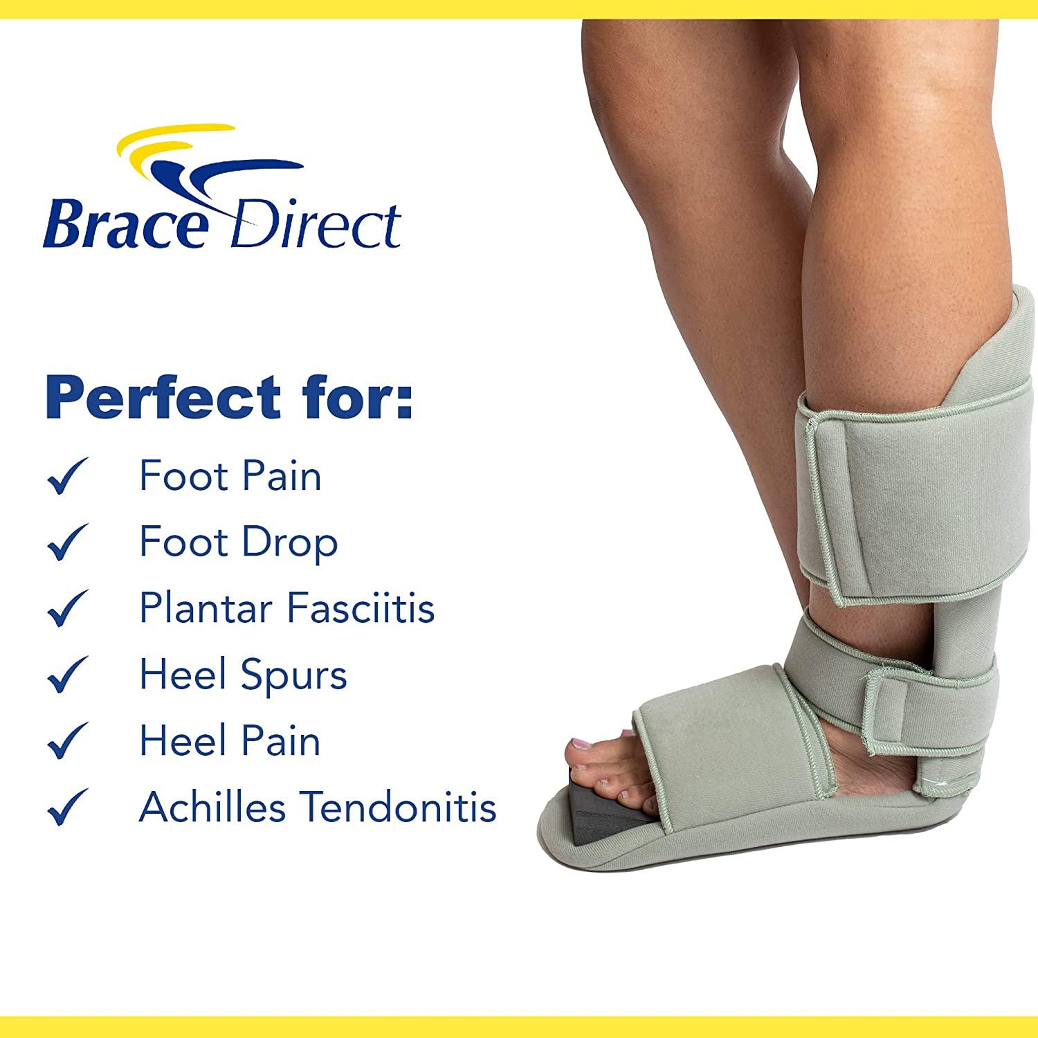 Padded Night Splint 90 Degree Immobilizing Stretching Sleeping Boot -  Recovery for Plantar Fasciitis, Drop Foot, Achilles Inflammation, Heel  Spurs and more by Brace Direct Medium (Pack of 1)