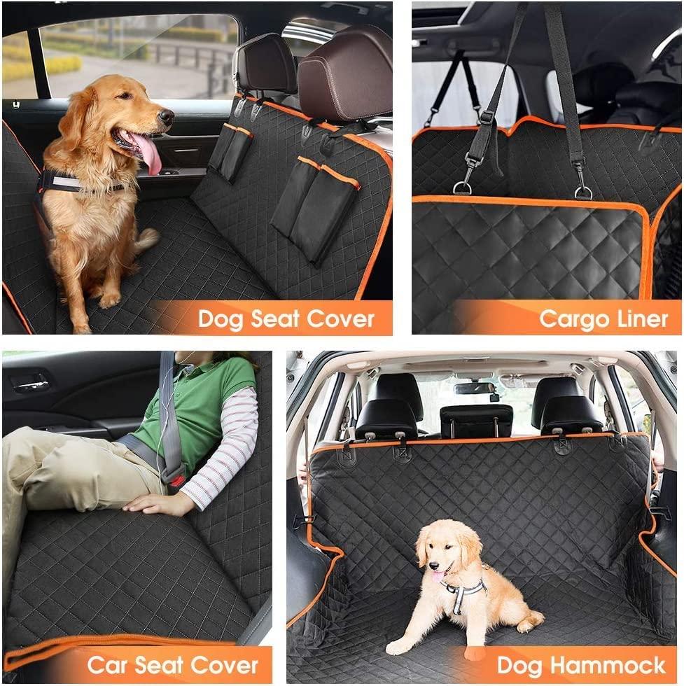  Giomoc Dog Car Seat Cover for Back Seat, Waterproof Seat  Protector Scratchproof Pet Hammock with 4 Bags Side Flaps, Washable Nonslip  Backseat Protection for Cars Trucks and SUVs. : Pet Supplies