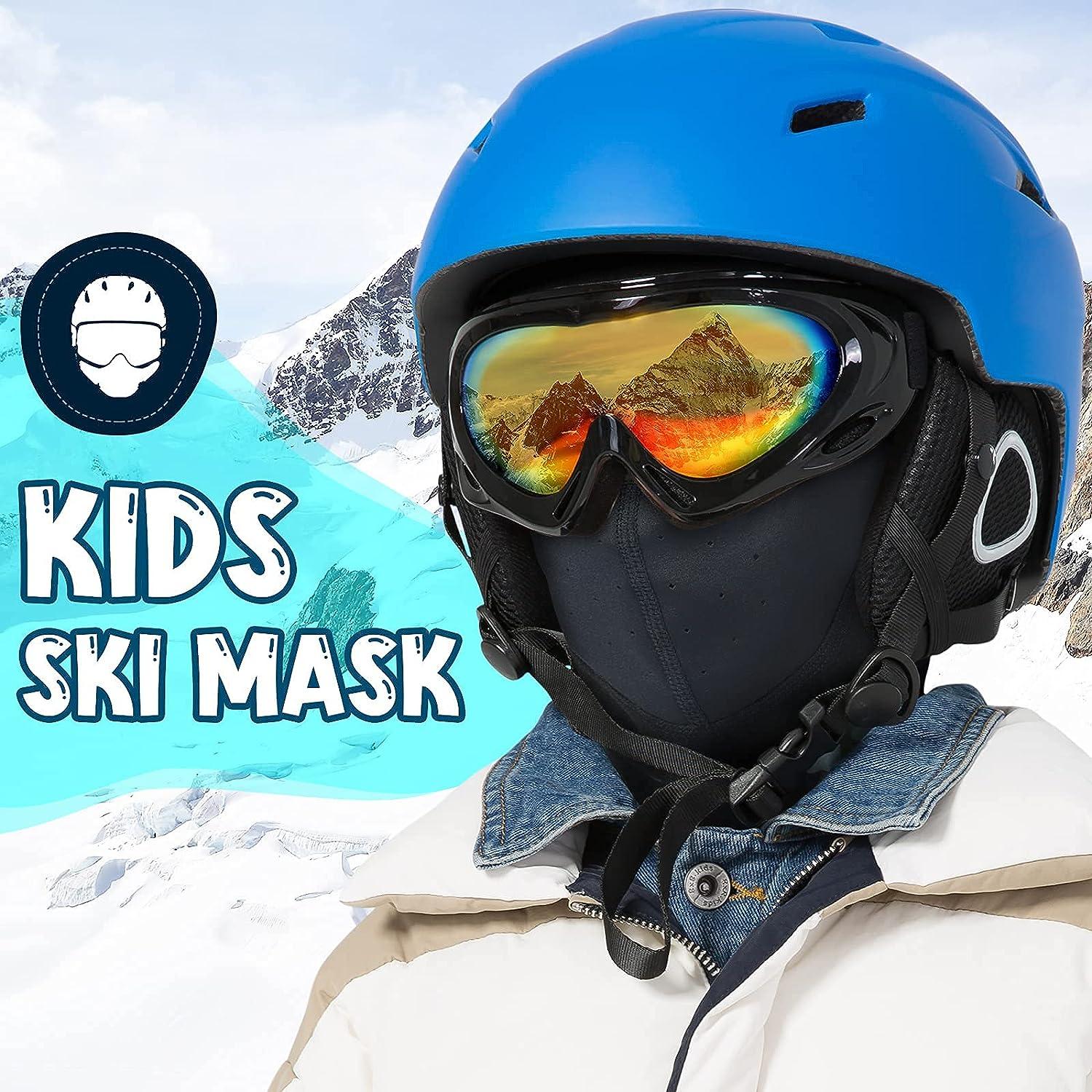 Kids Balaclava Ski Mask (with Breathable Holes) Windproof Winter Fleece  Neck Face Warmer Boys Girls Black