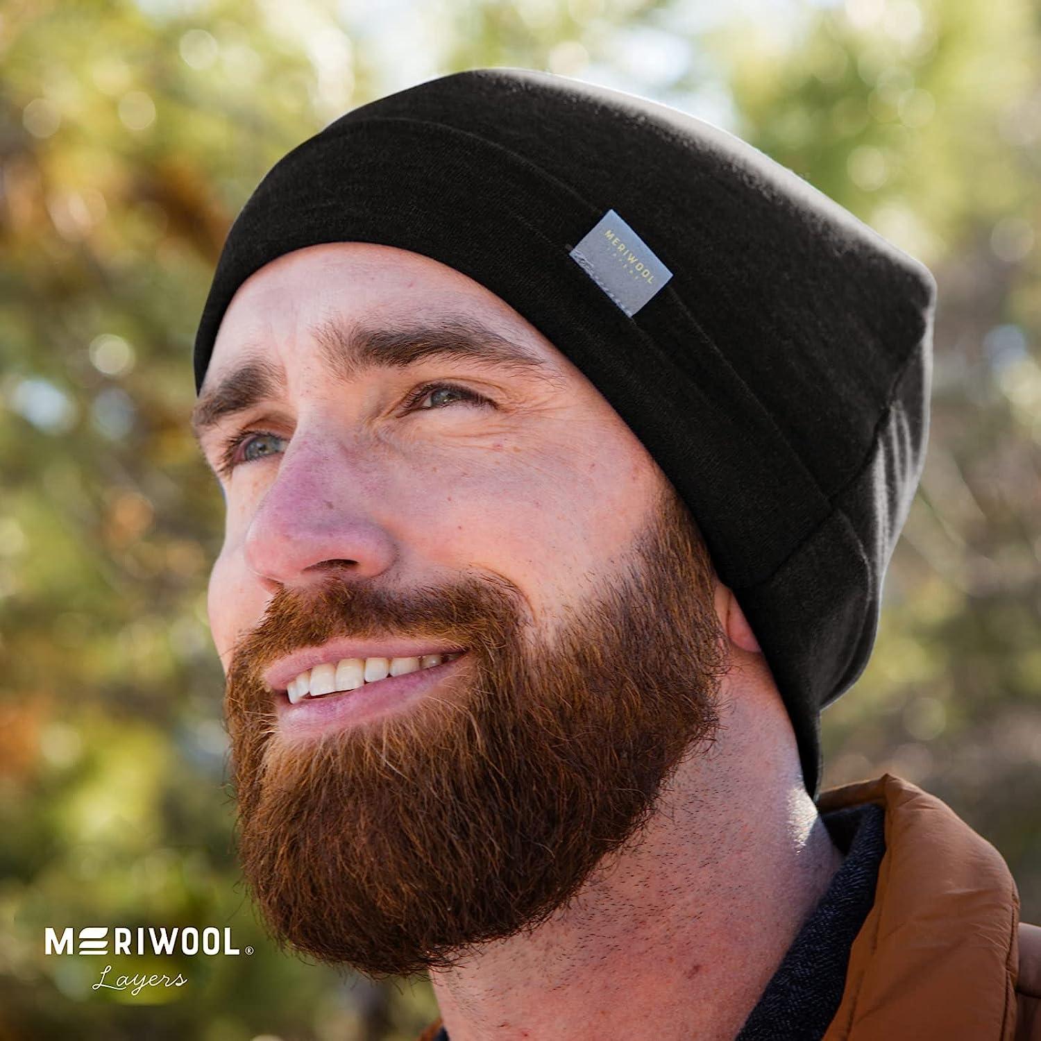 MERIWOOL Unisex Merino Wool Cuff Beanie Hat - Choose Your Color 