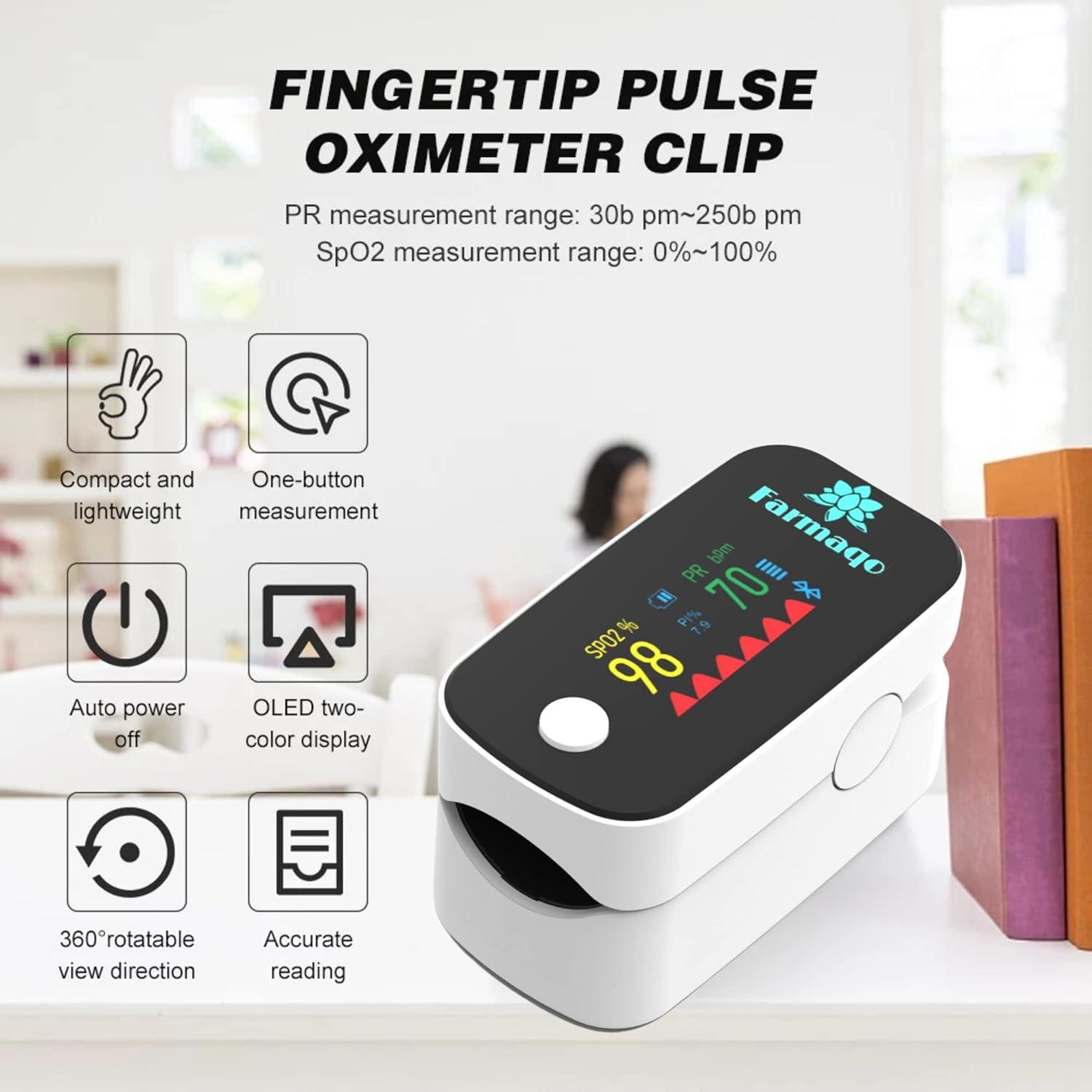 Professional Bluetooth Finger Oximeter with OLED Screen Heart Rate