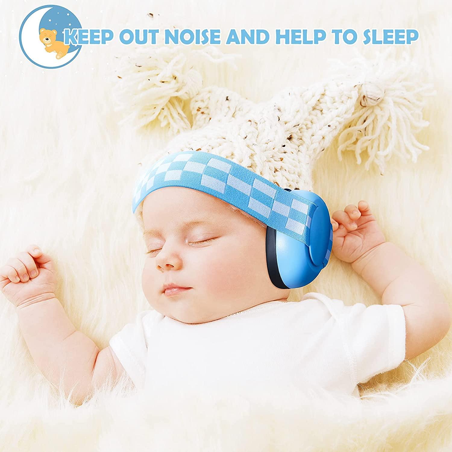HILDAR Baby Noise Reduction Earmuffs, Adjustable ABS Noise Cancelling