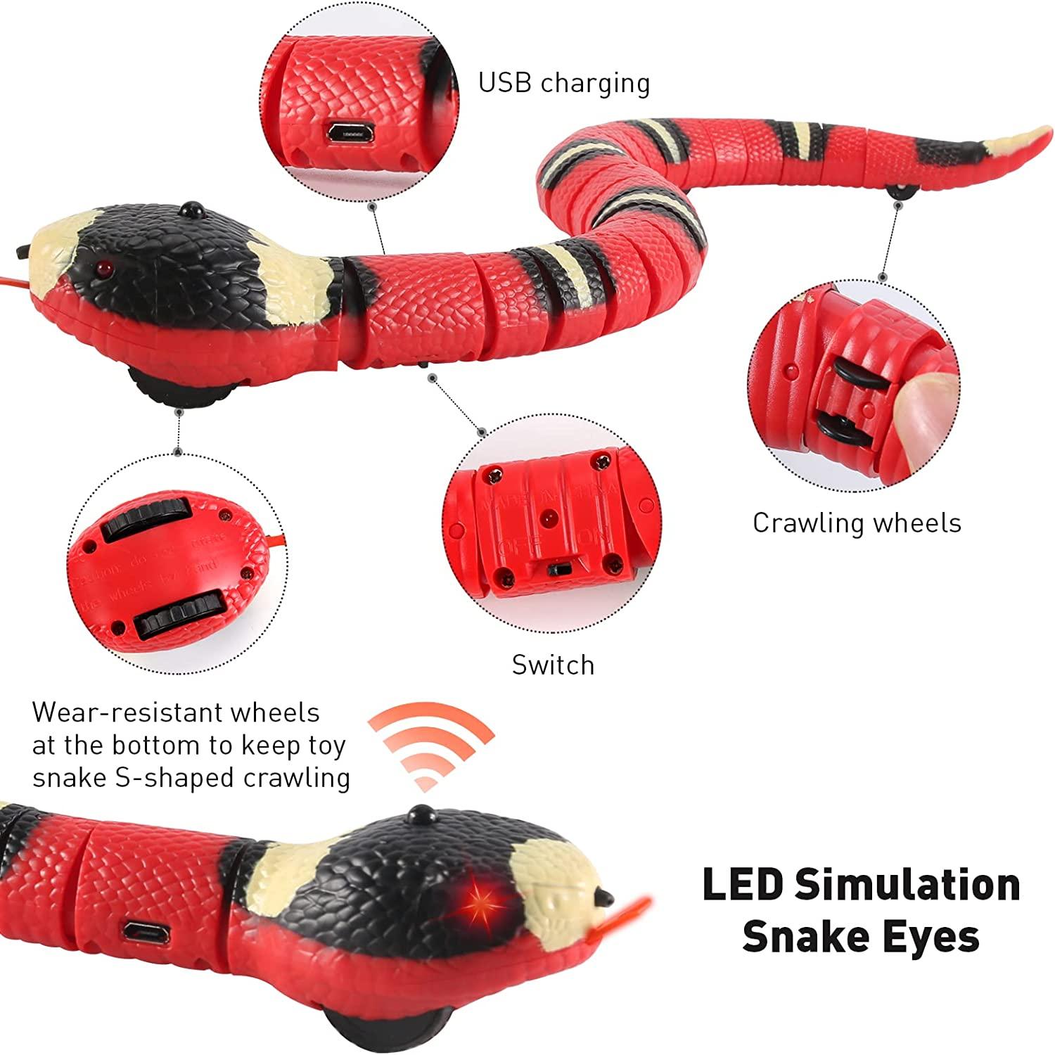 Cat Toys Snake Interactive Realistic Simulation Smart Sensing