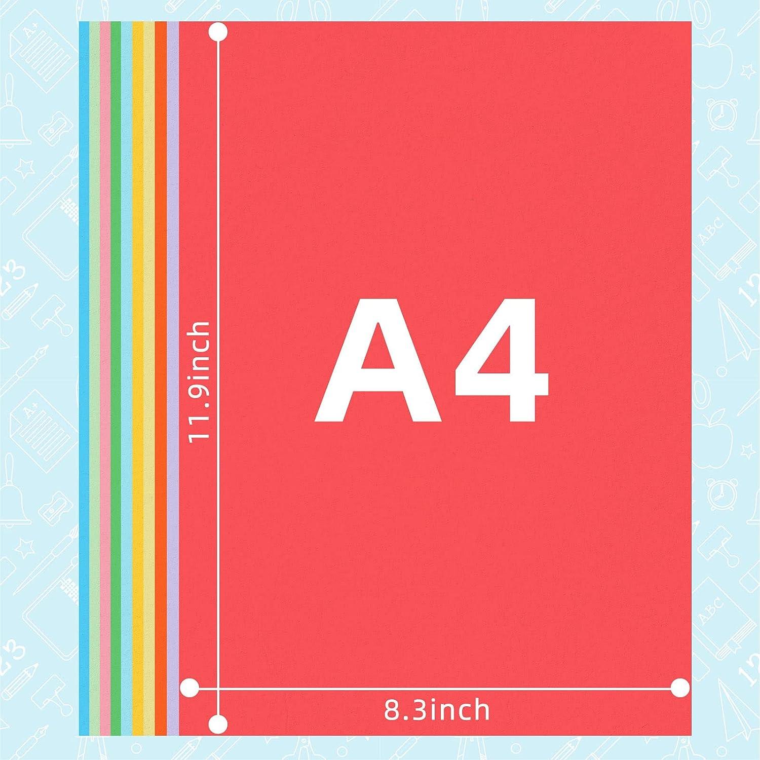 400 Sheets Heavy Duty Construction Paper for Kids Paper Colored Art Paper  Cardstock DIY Craft Paper for Kids Copy Paper for Classrooms School Drawing  A4 8.3 x 11.9 Inches (Colorful)