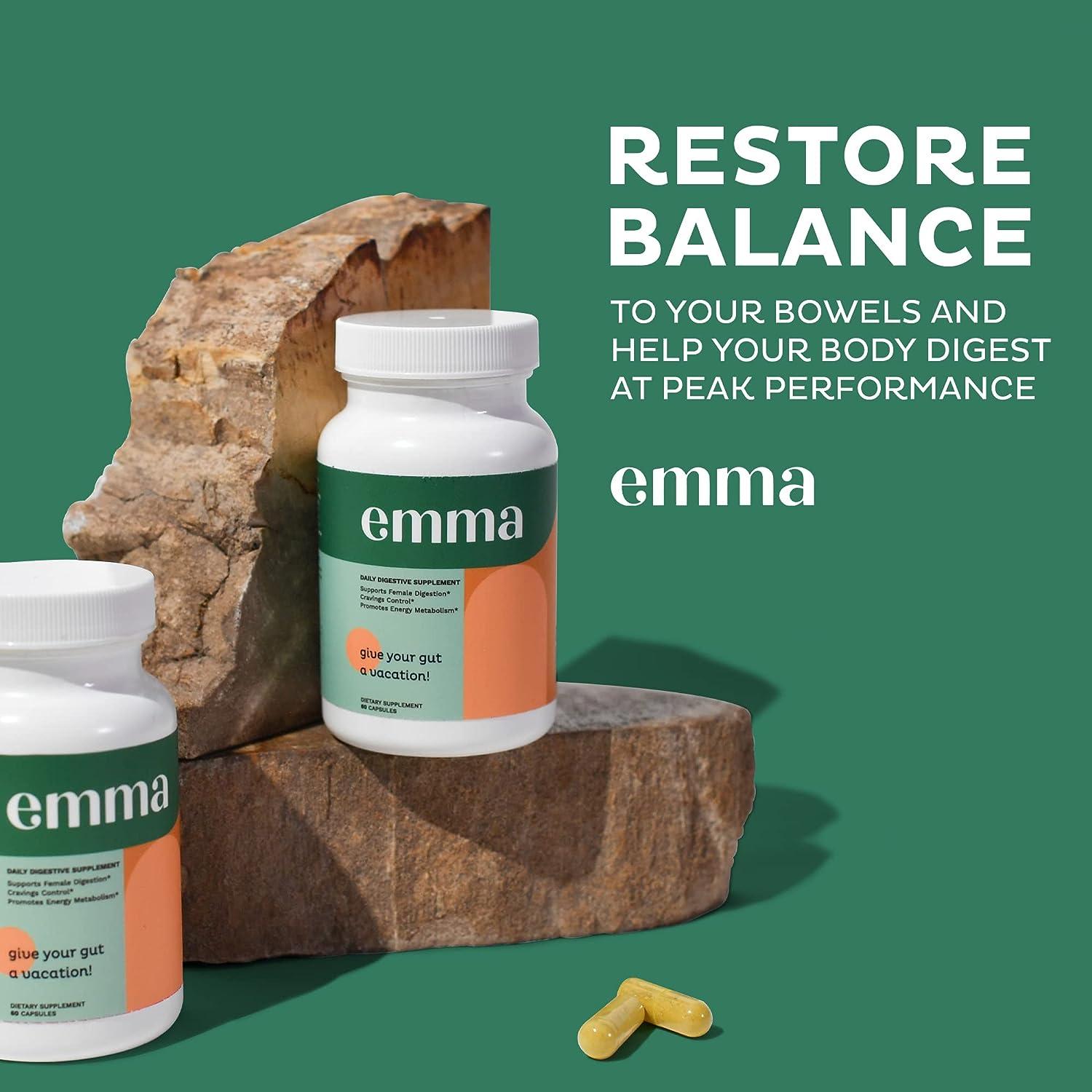 EMMA Supplement for Gut Health Gas and Bloating Relief Constipation
