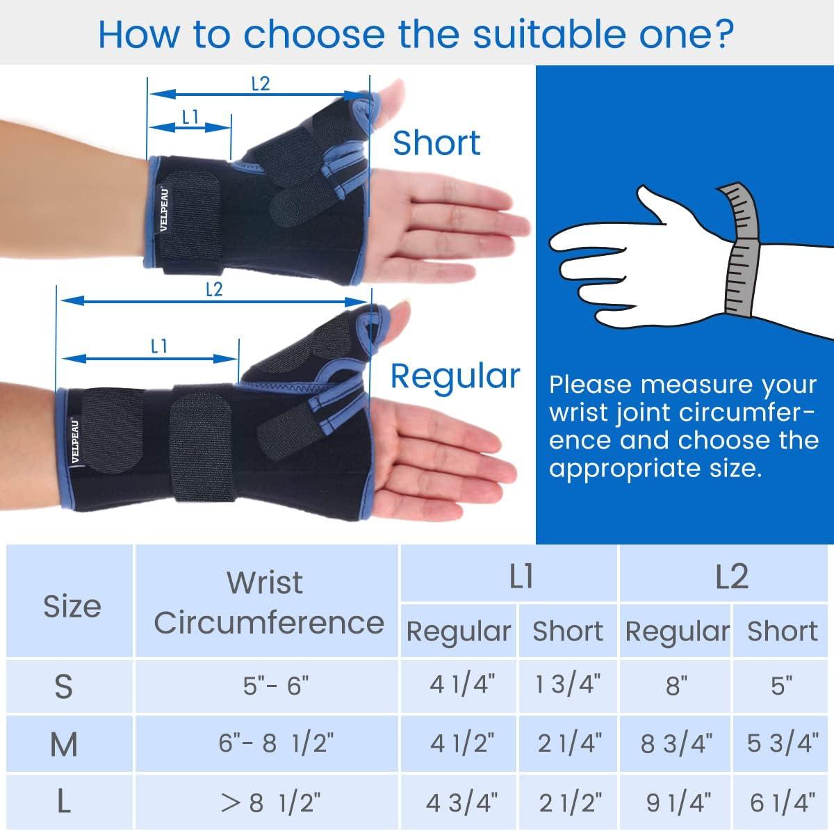 Velpeau Wrist Brace with Thumb Spica Splint for De Quervain's ...