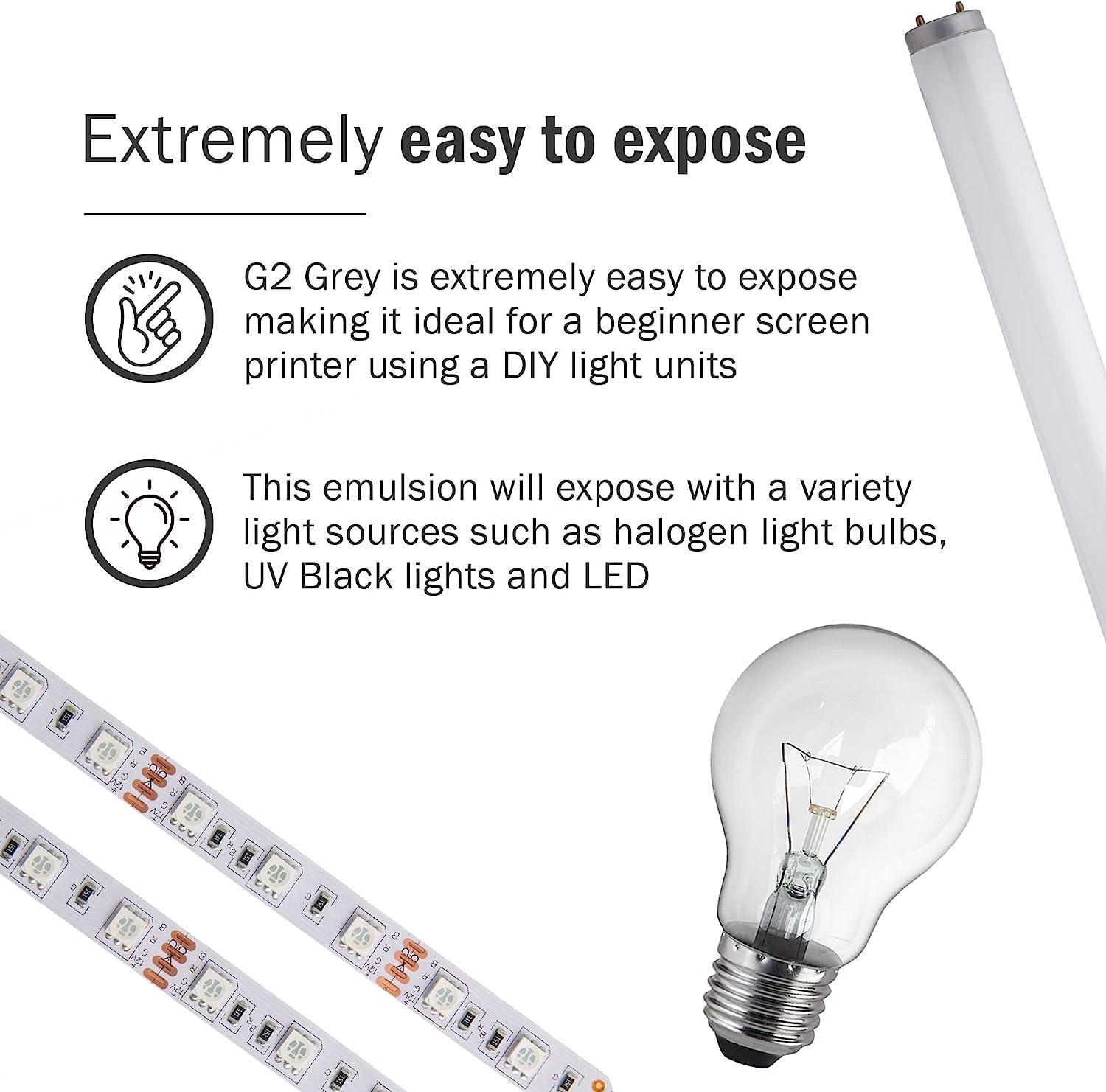 Ecotex G2 Gray Screen Printing Emulsion (Pint 16oz.) Beginner Pre