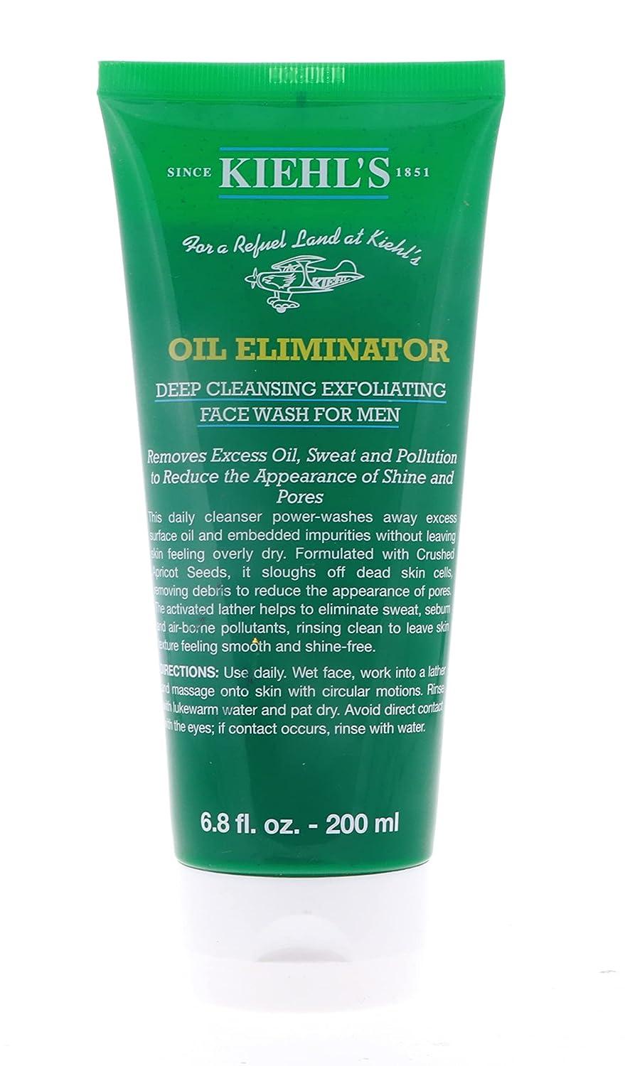 Kiehl's Men's Oil Eliminator Face Wash with Apricot 6.8 Oz