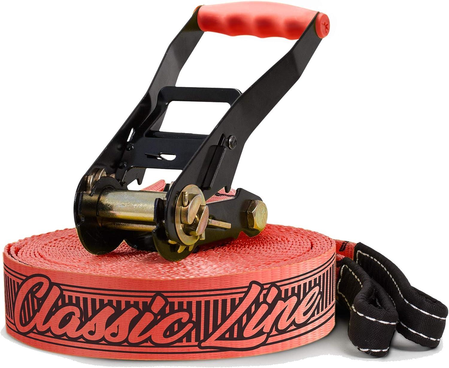 Gibbon Slacklines Classicline with treewear, red, 49ft (41ft line + 8ft