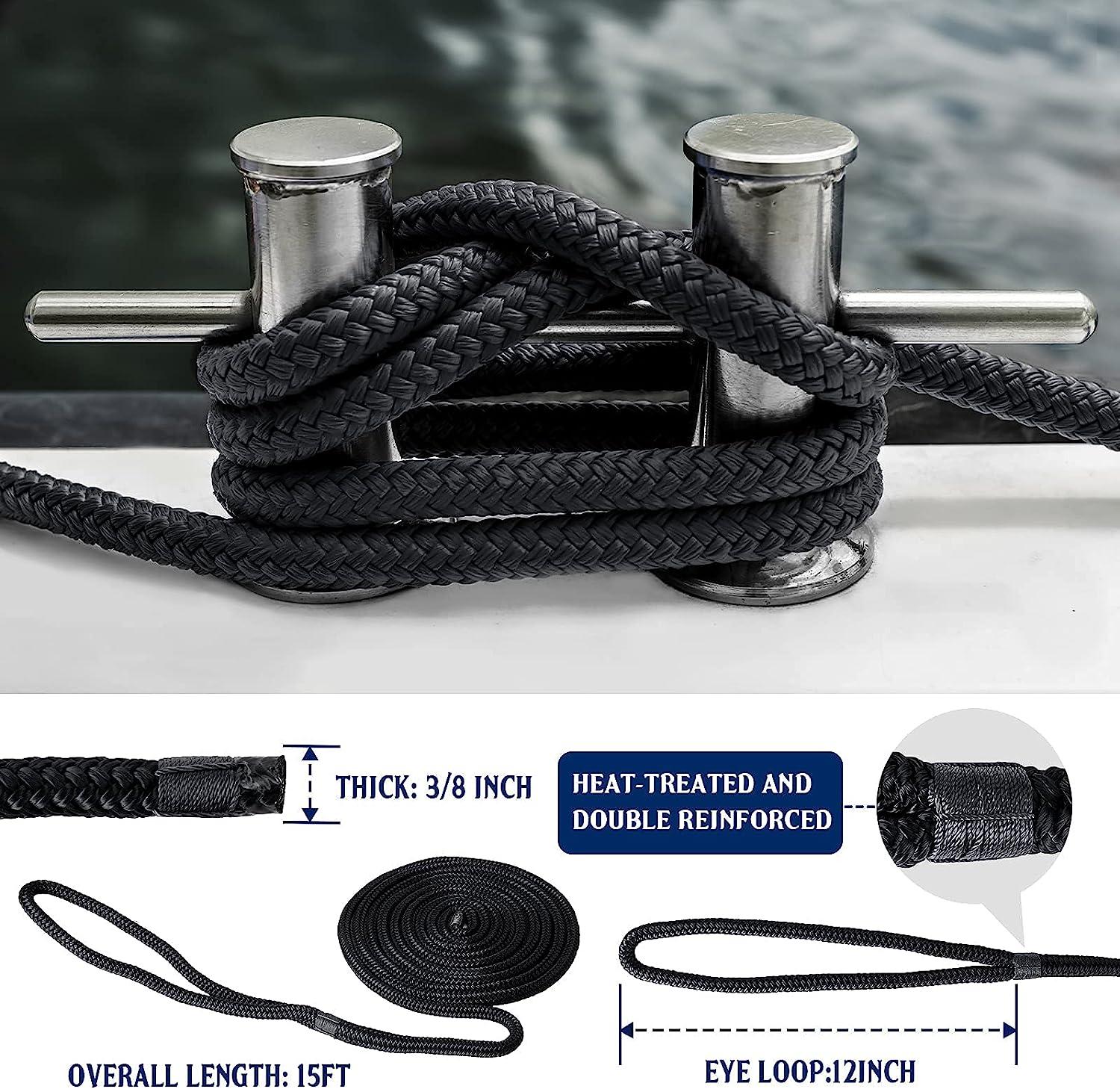 Kohree Boat Dock Lines - Double Braided Nylon, 38 X Philippines | Ubuy