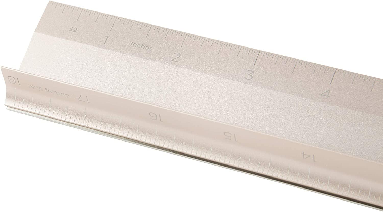 Cricut Metal Ruler - Safety Cutting Ruler for Use with Rotary Cutters,  Cricut TrueControl knife, Xacto knife - Great For Quilting, Scrapbooking,  Crafting and Paper Cutting - 18, Rose