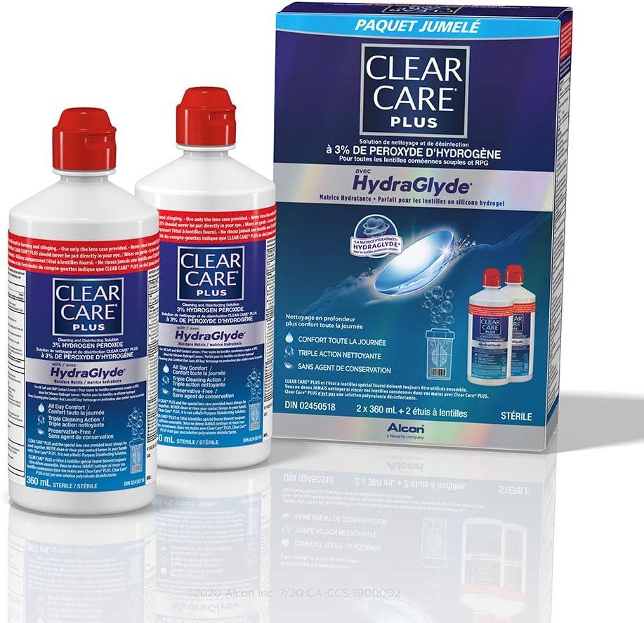CLEAR CARE Plus With HydraGlyde Contact Lens Solution Twin Pack