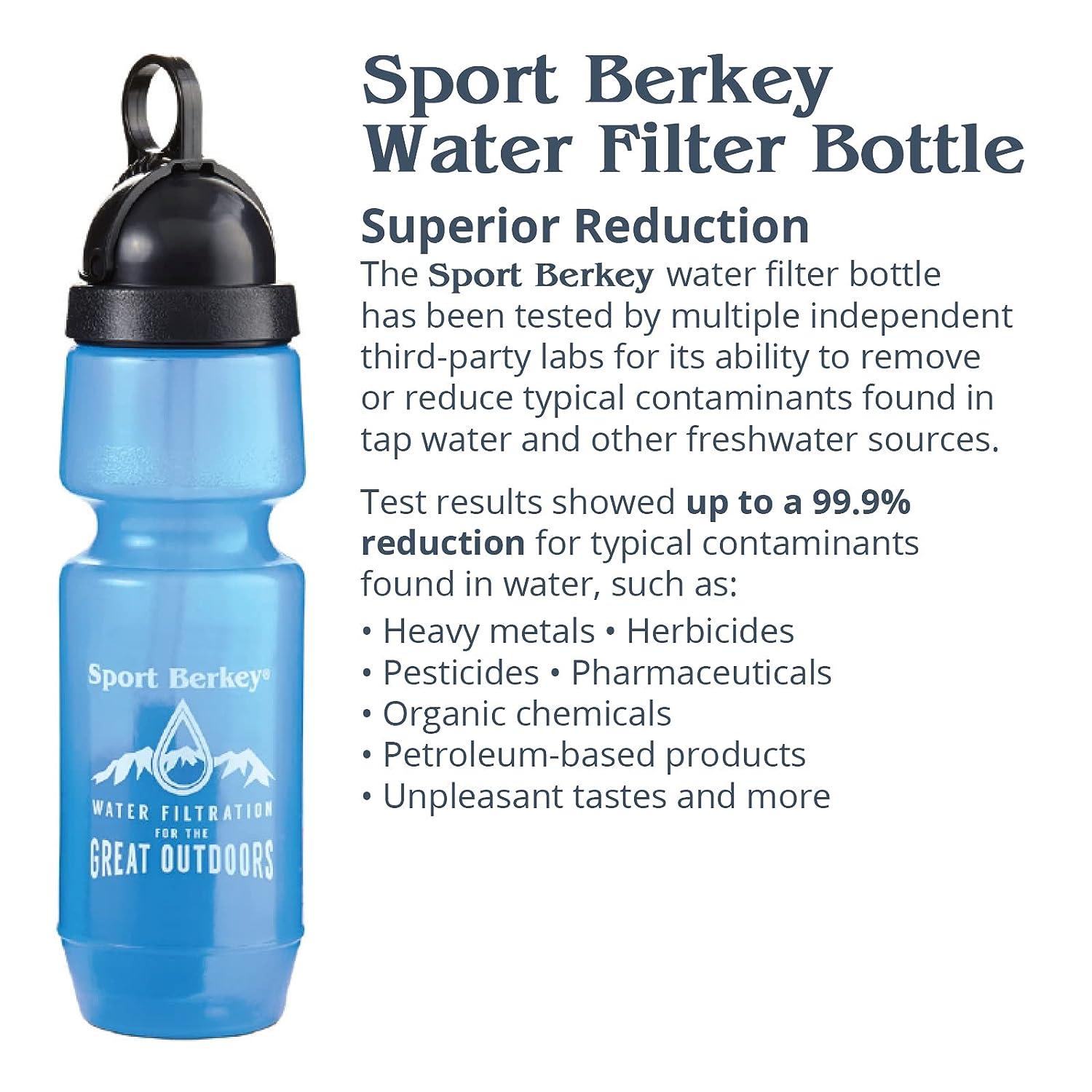Sport Berkey Water Filter Bottle Ideal for OffGrid, Emergencies