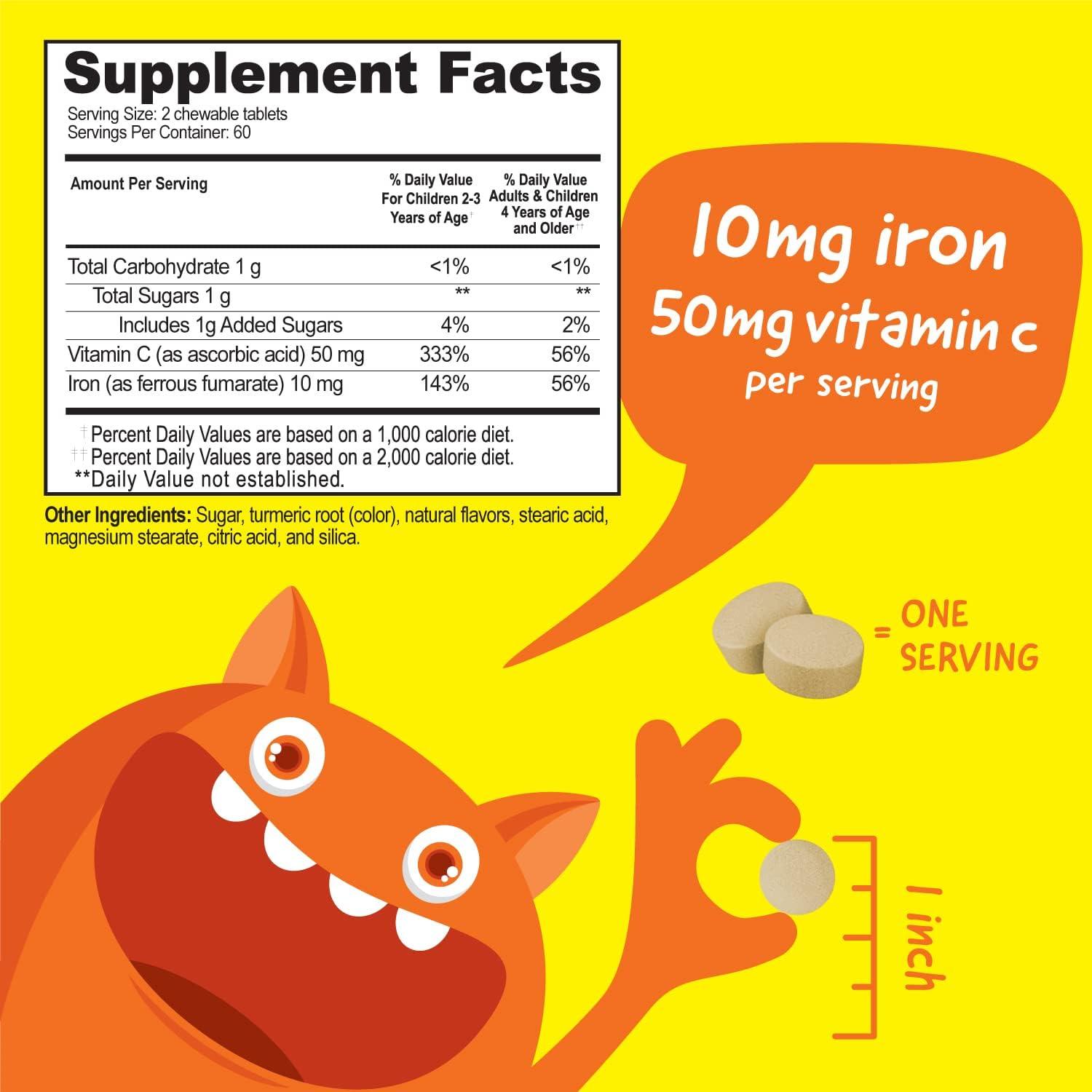 VitaWorks Kids Vitamin B12 Jelly Beans + Iron 10mg + Vitamin C