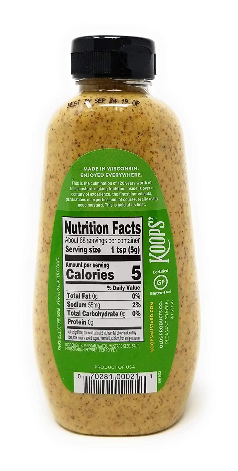 Koops' Horseradish Mustard 12 oz. Bottle 3Pack Premium Quality