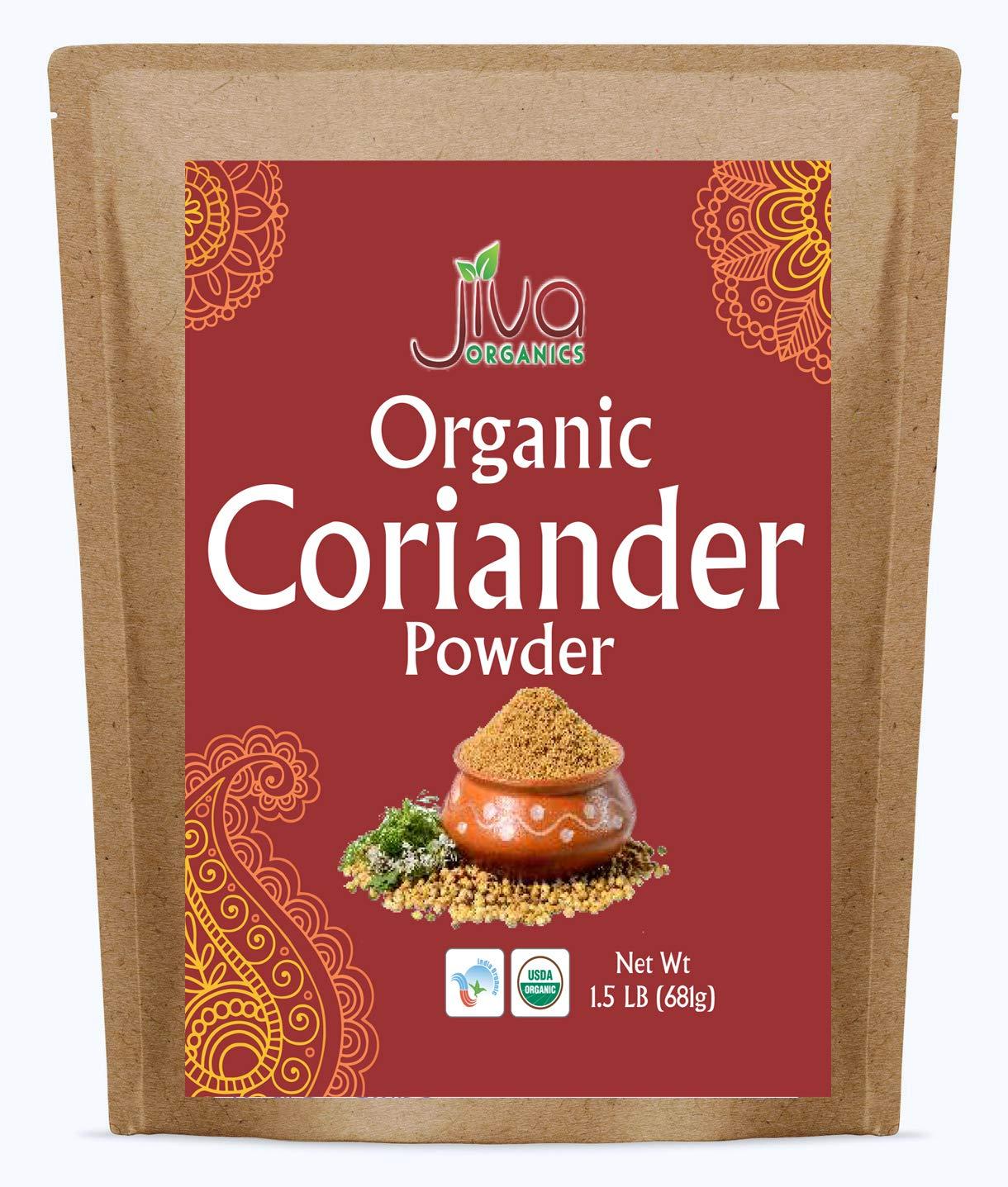 Jiva Organics Organic Ground Coriander Powder 1.5 Pound Bulk Bag (24oz
