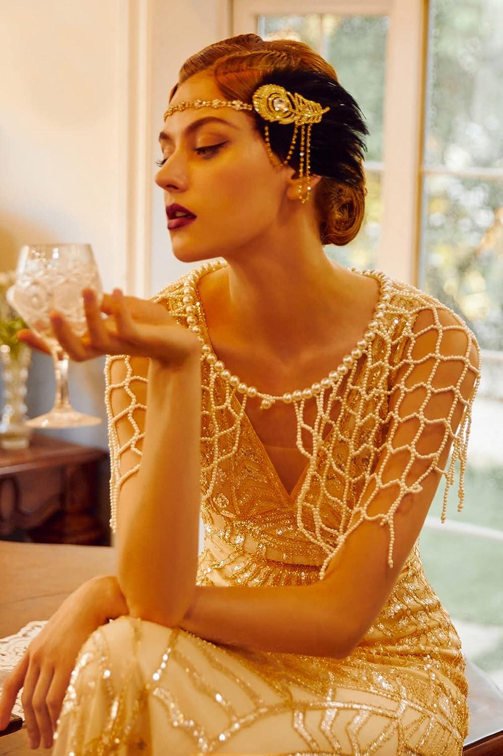 gatsby headpiece gold