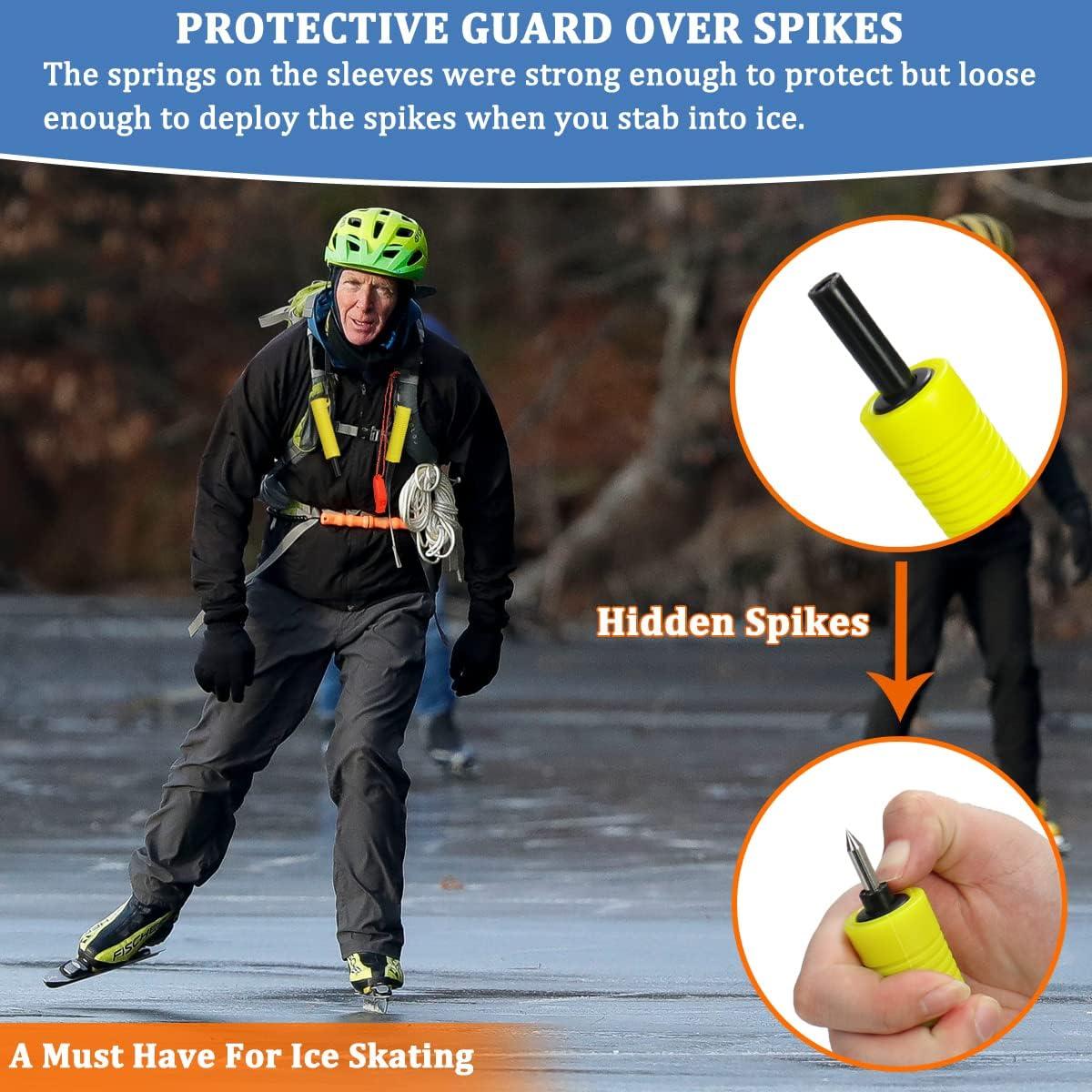 Huntury Retractable Ice Safety Pick Essential Ice Fishing