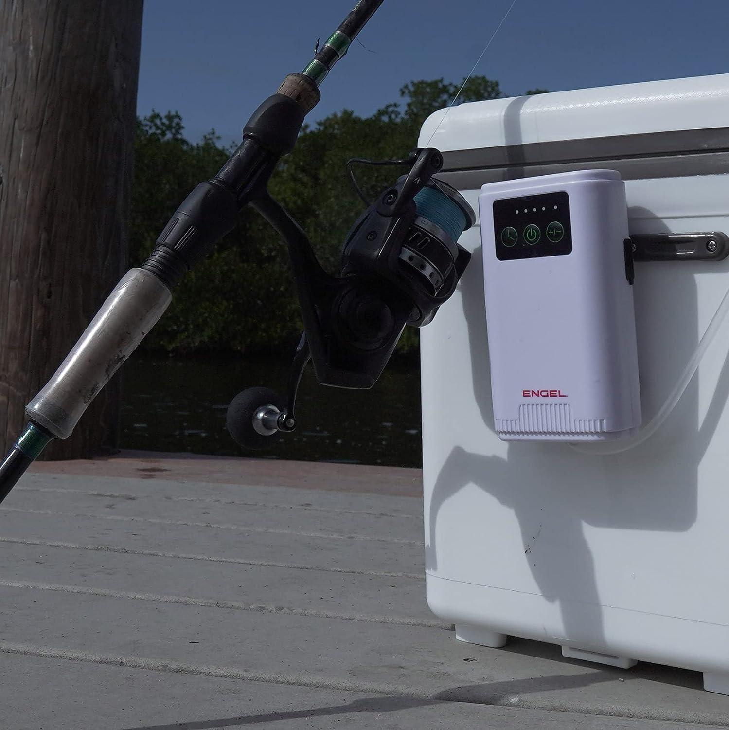 ENGEL Ultra Quiet LithiumIon USB Rechargeable Live Bait Aerator Pump & Bubbler with Universal